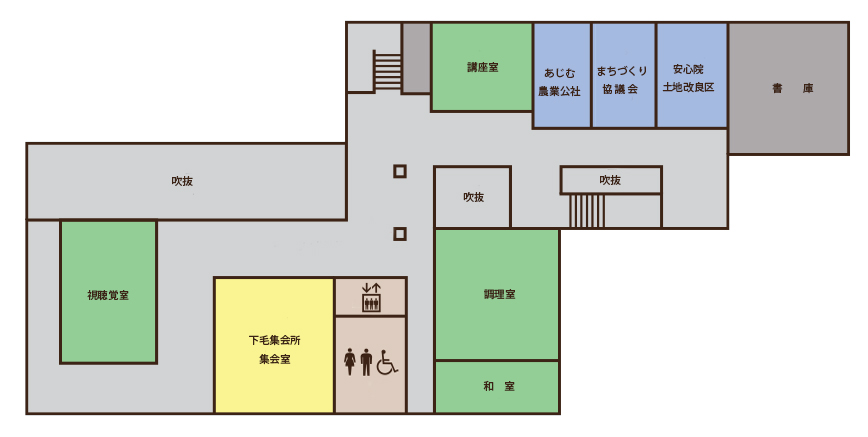 安心院庁舎2階平面図
