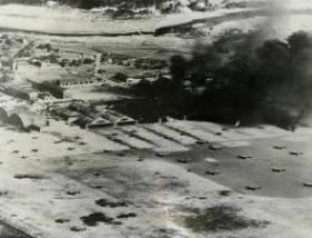 米軍による最初の宇佐空襲の様子