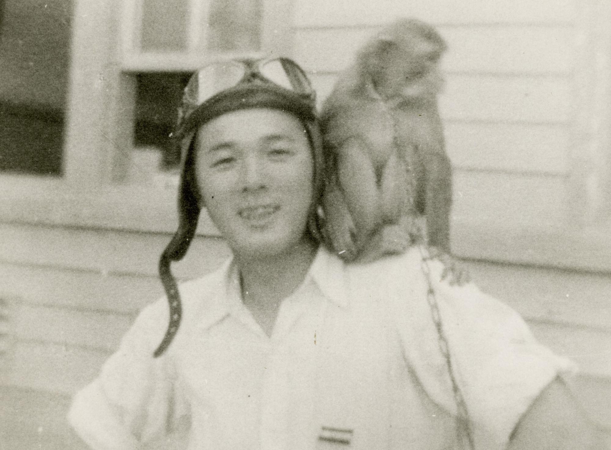 サルとの写真