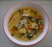 麦と卵のスープ