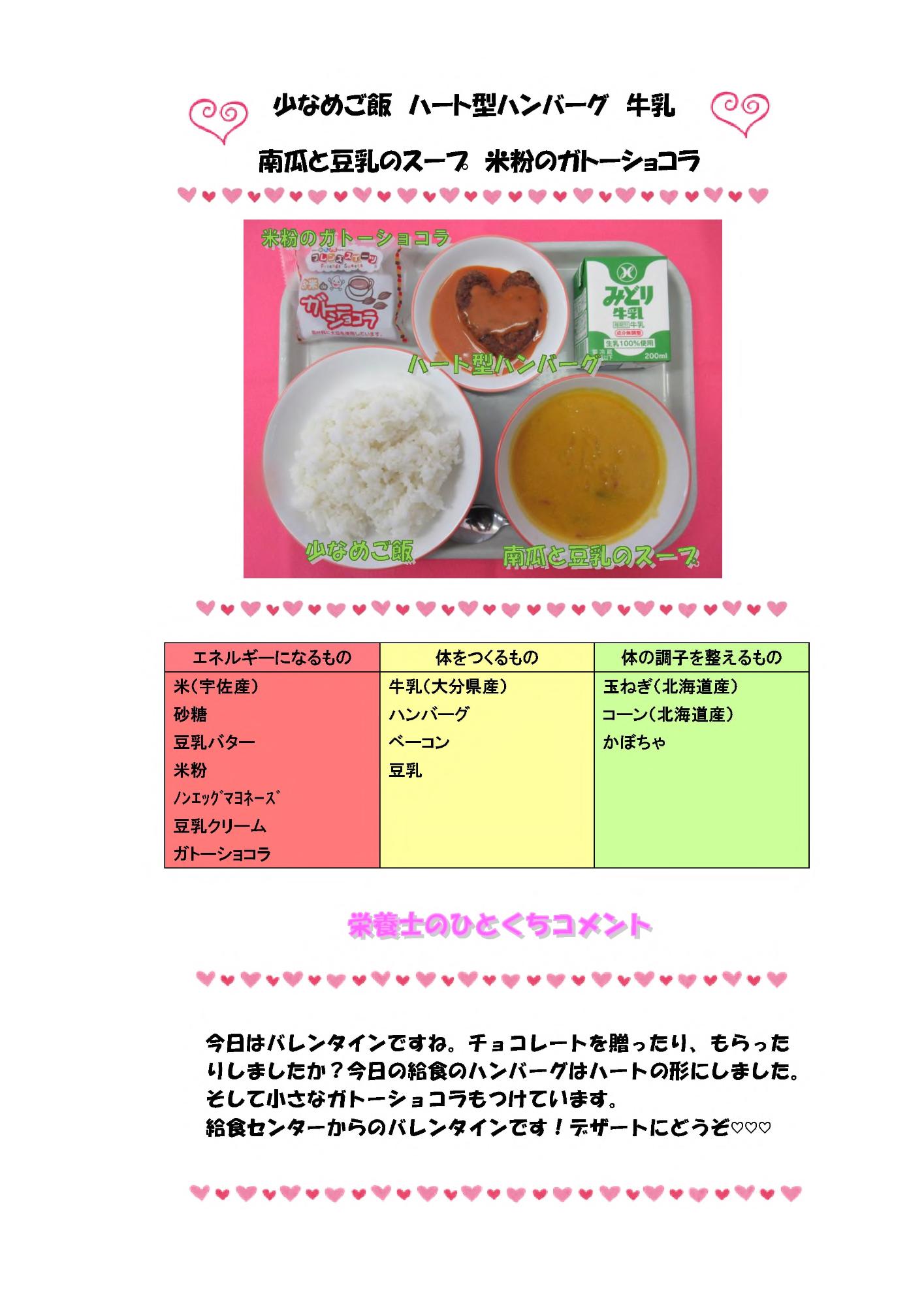 2月14日の給食