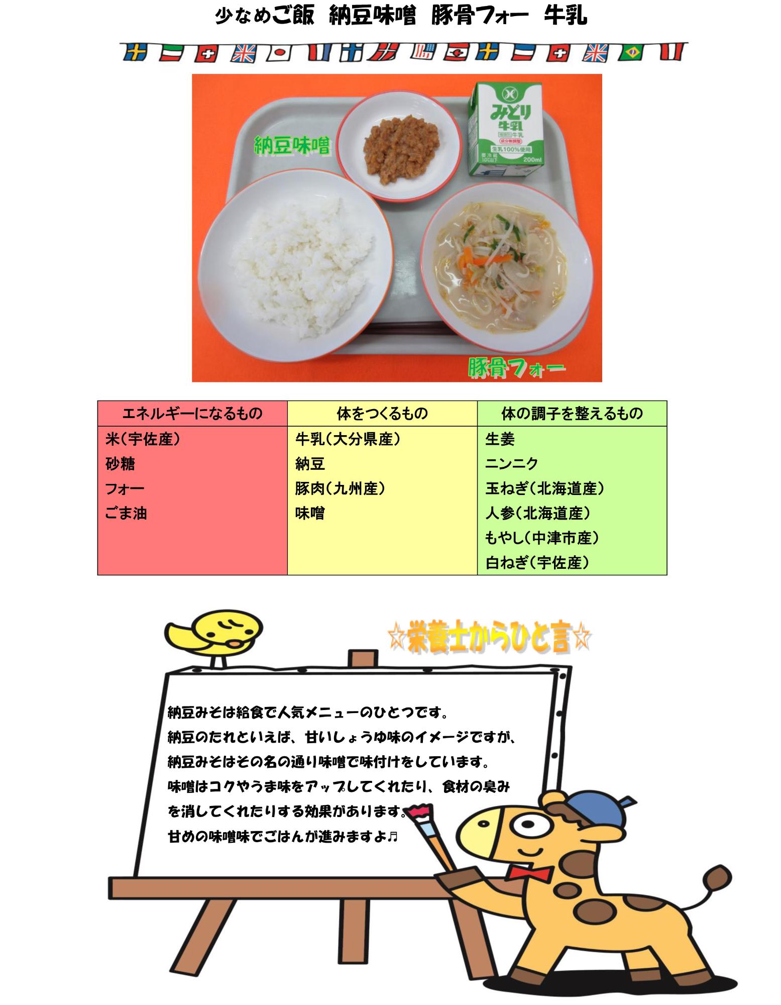 11月28日の給食