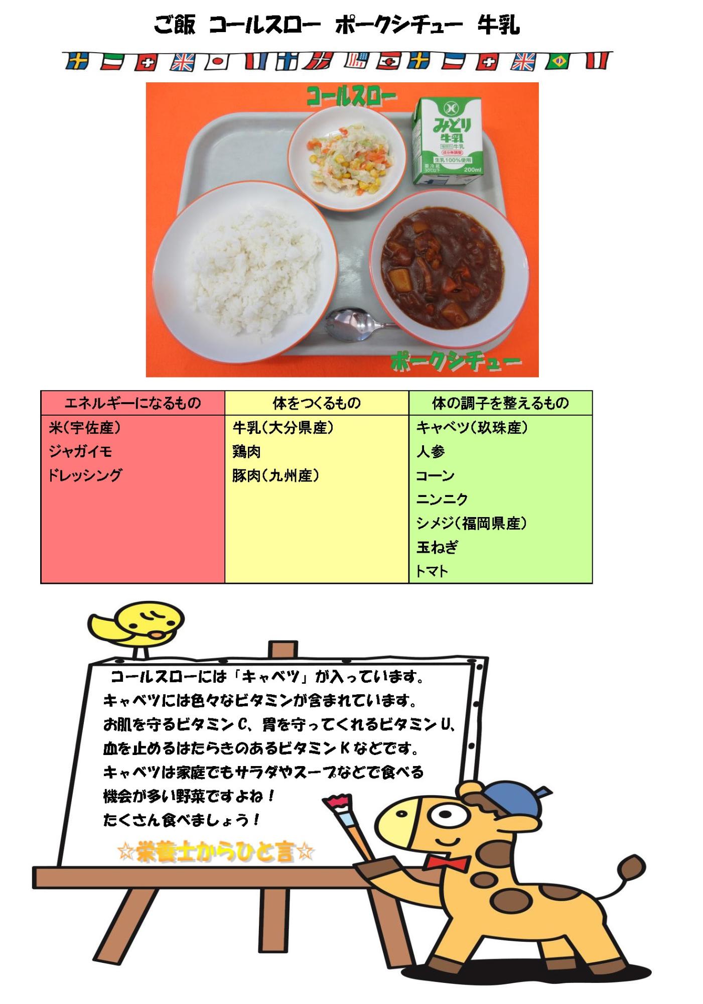 10月7日の給食