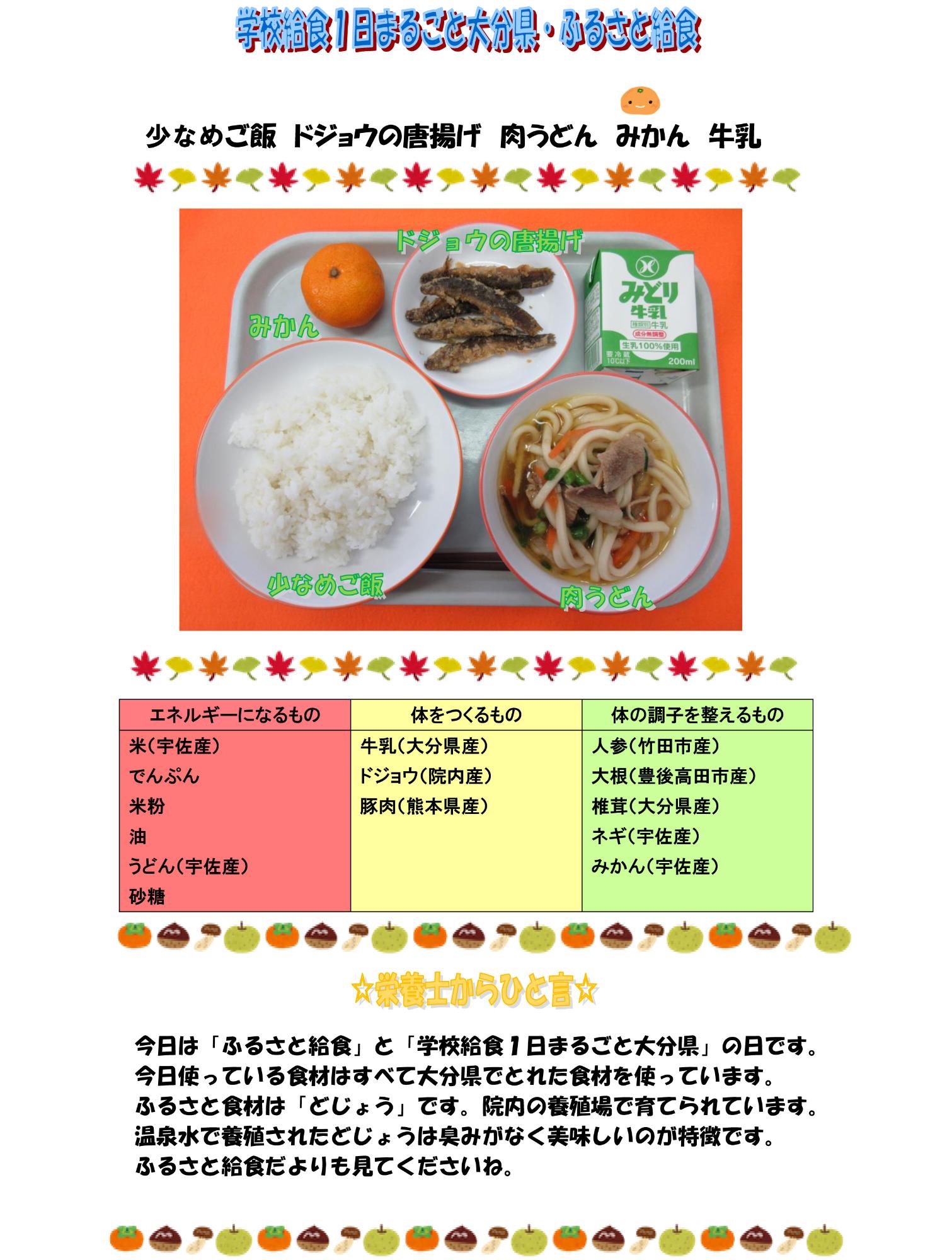 11月15日の給食