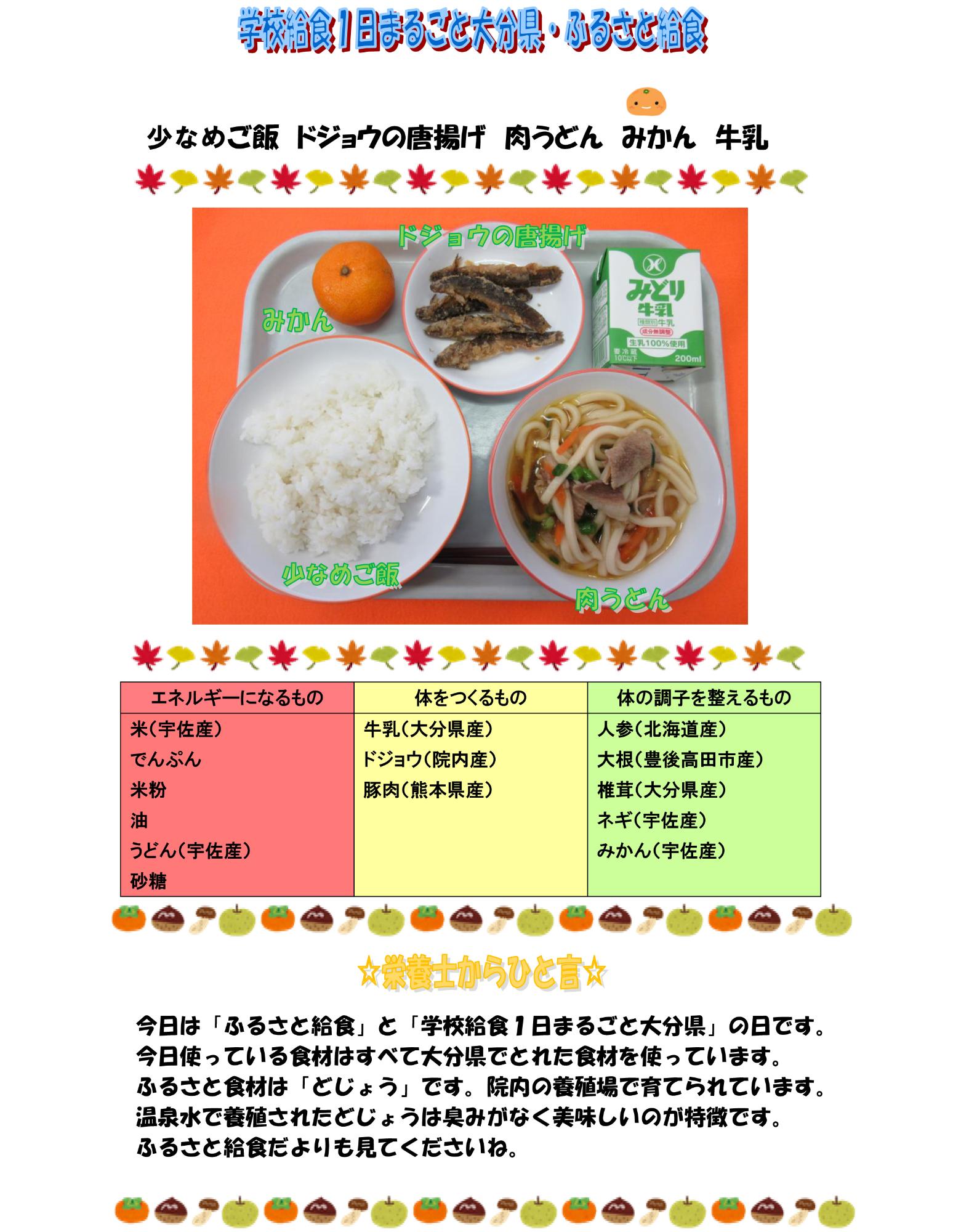 11月16日の給食