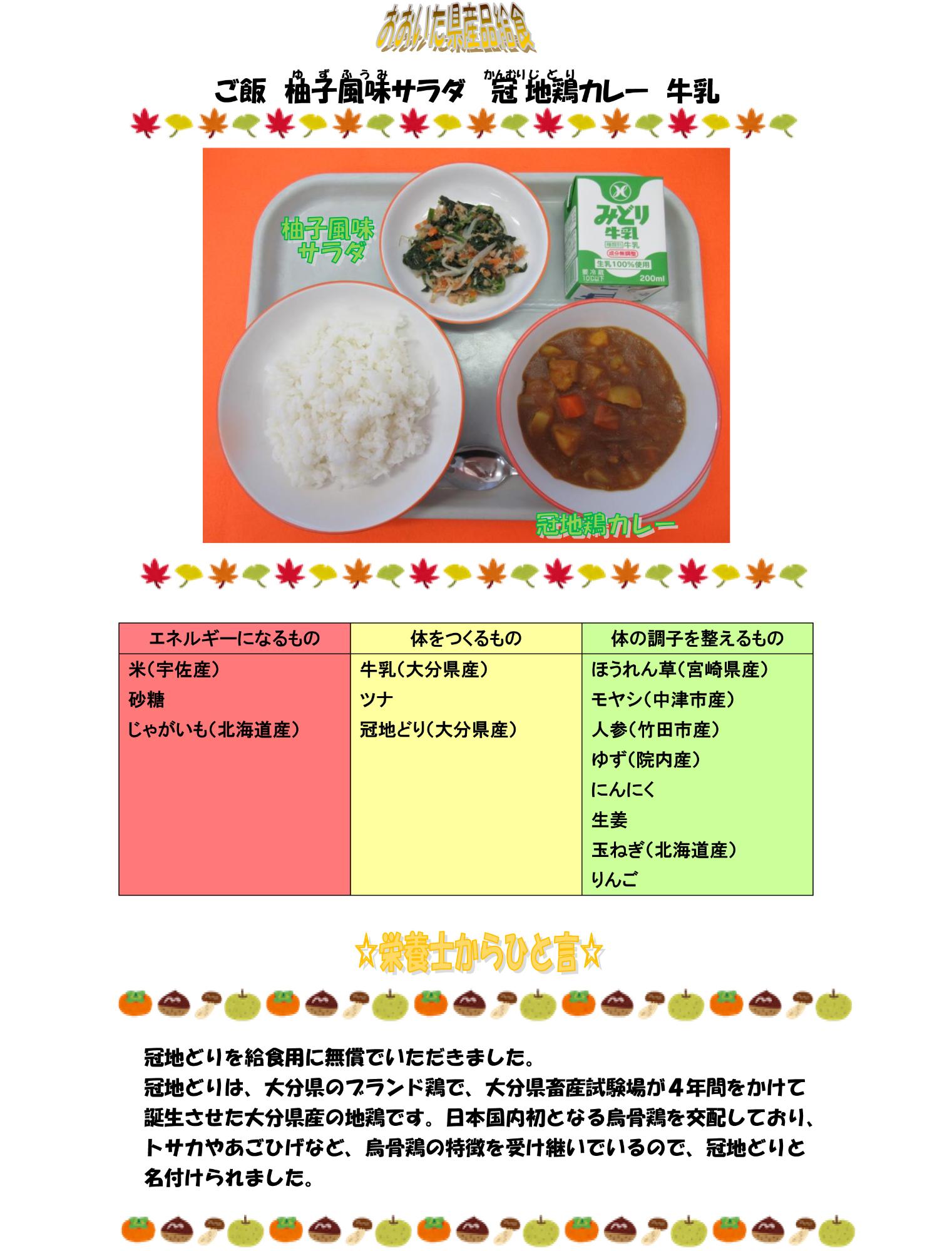 11月17日の給食