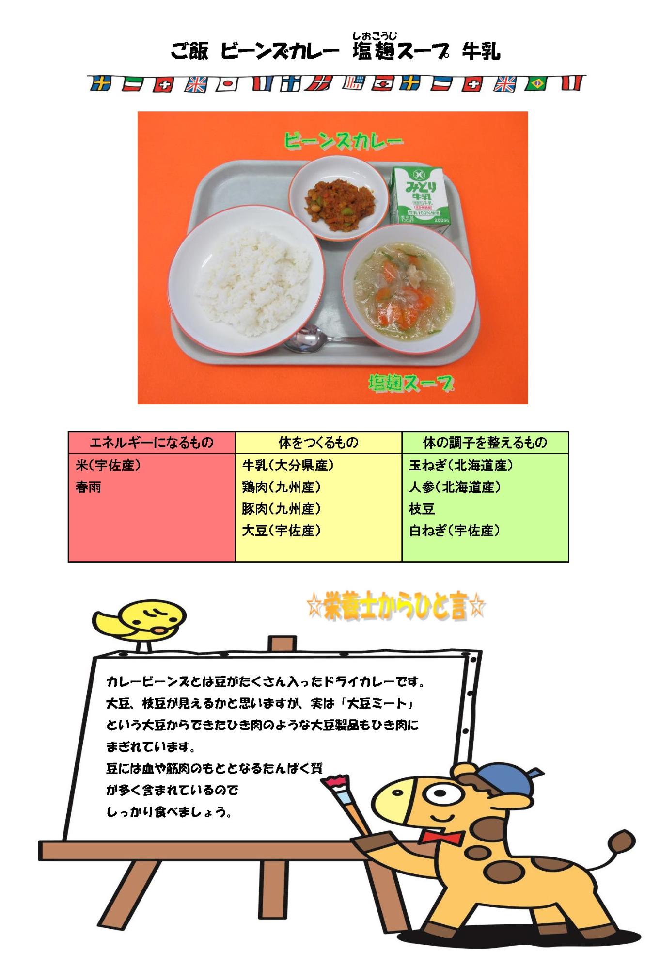 10月18日の給食
