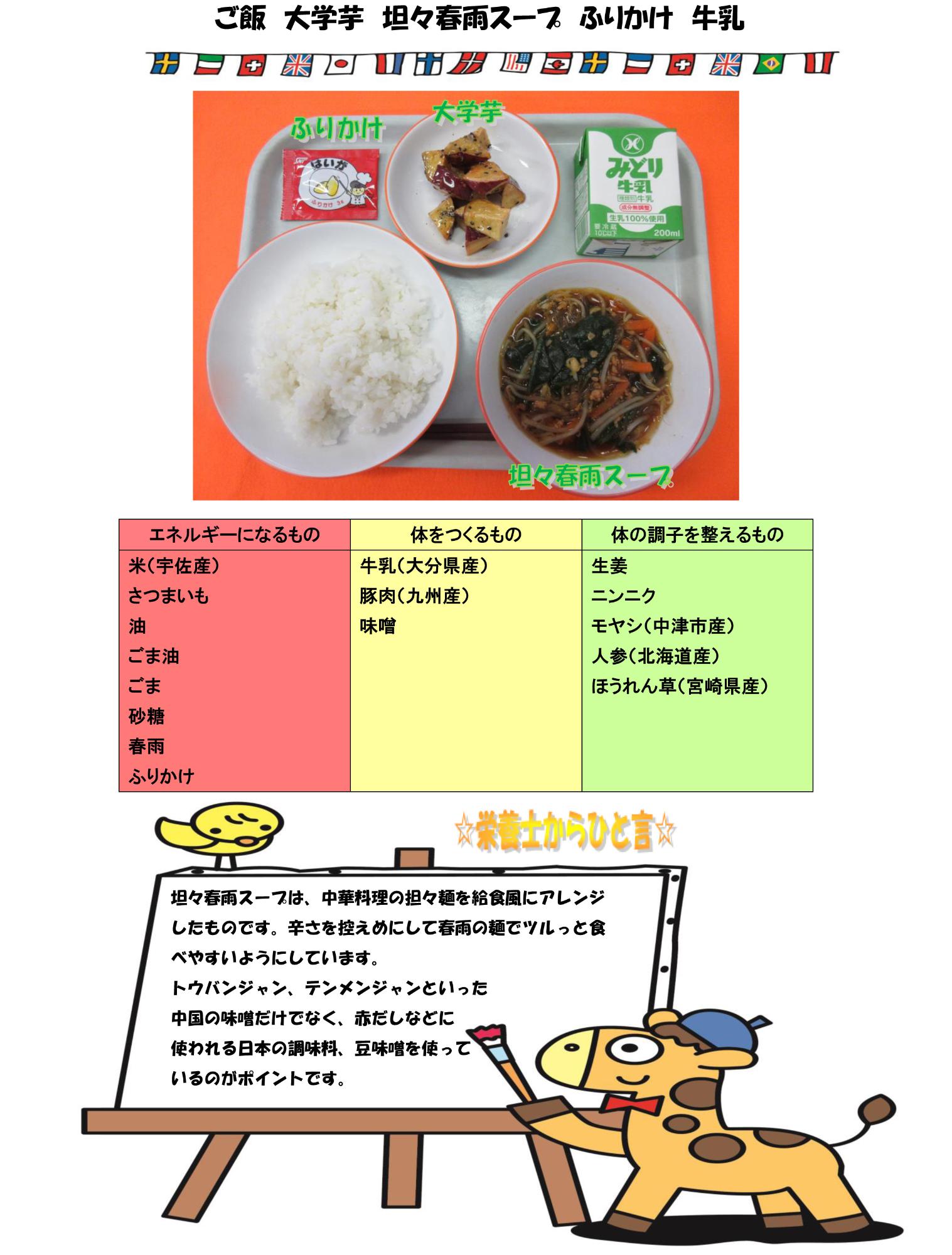 10月20日の給食