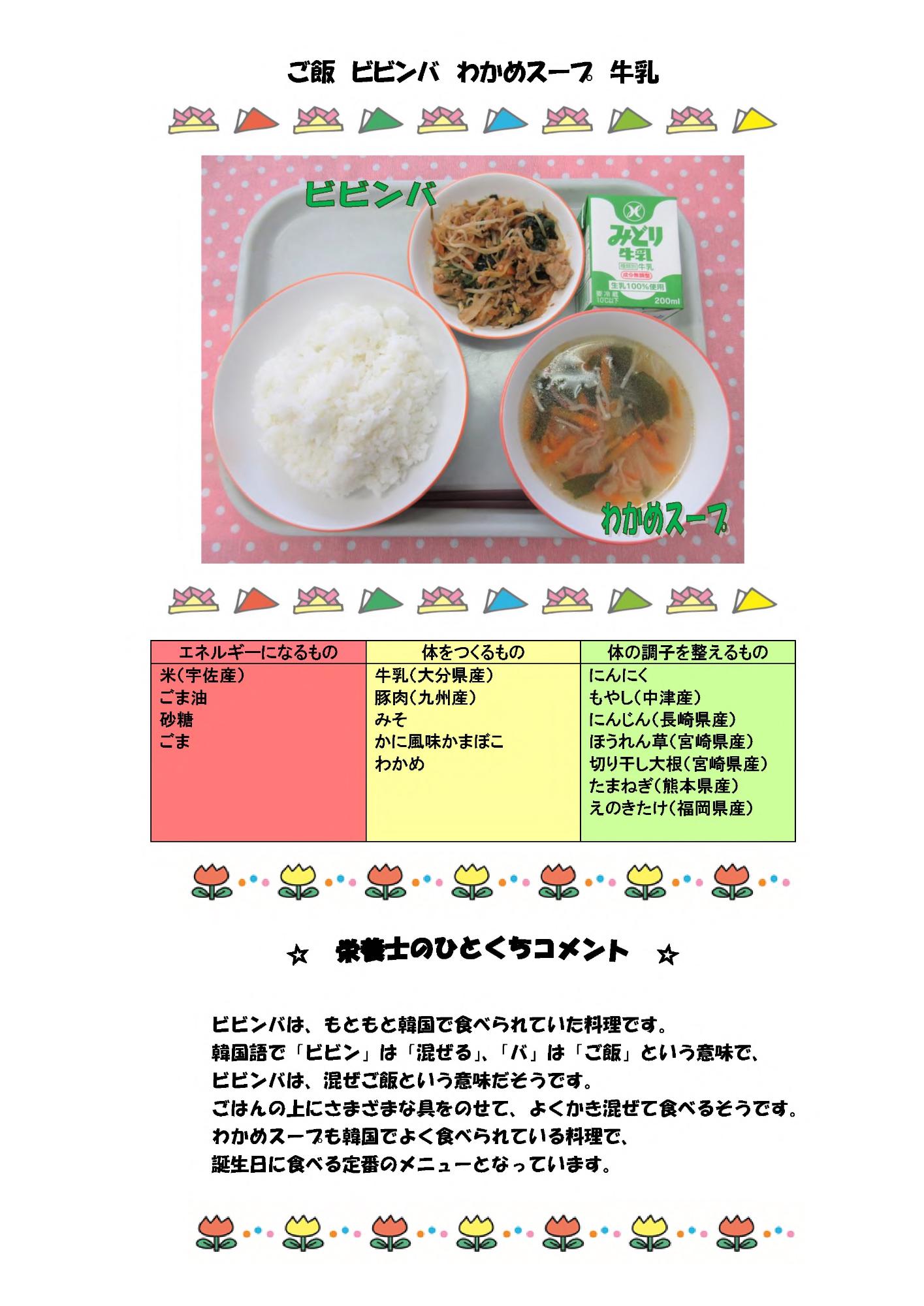 5月25日の給食