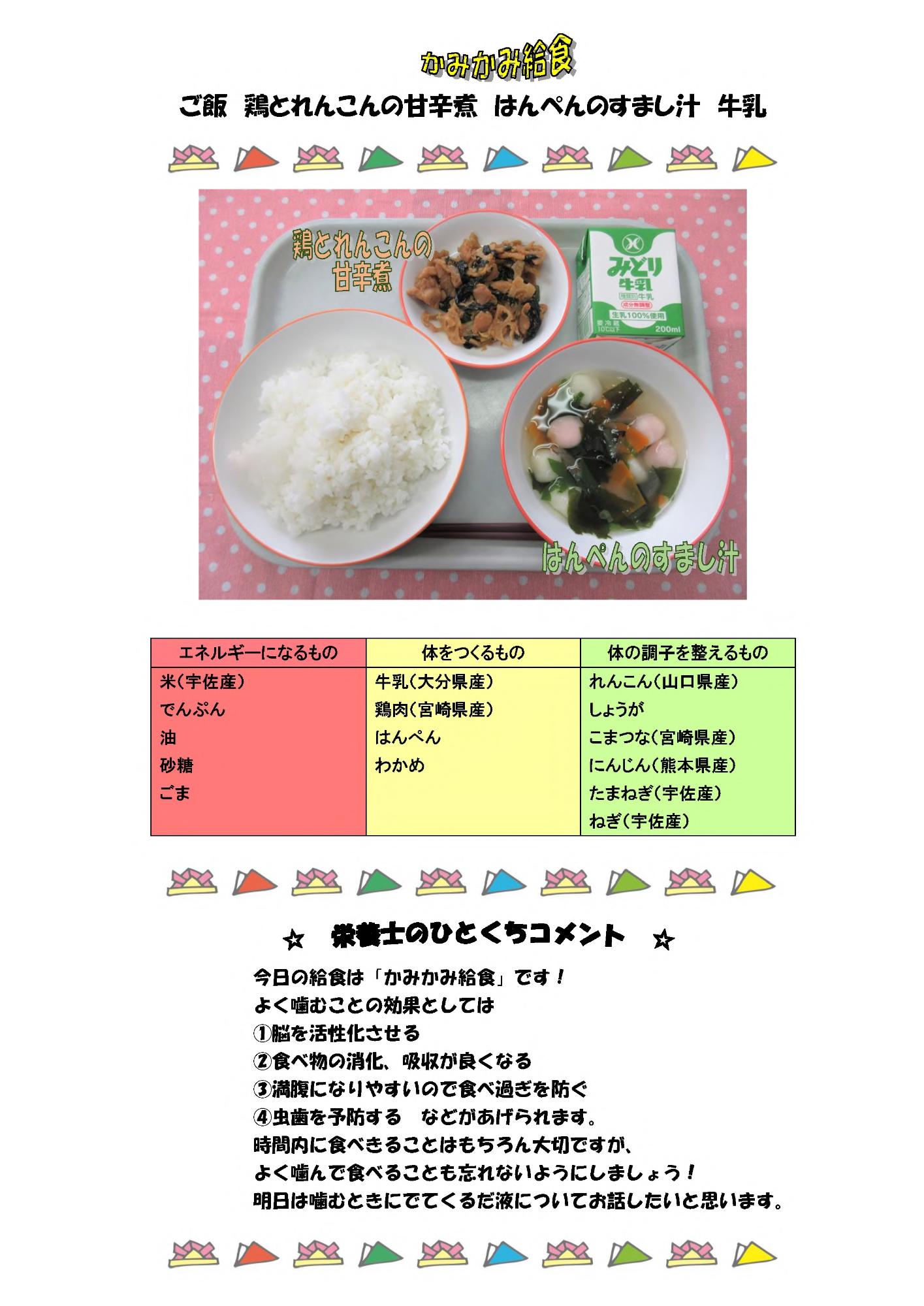 6月7日の給食