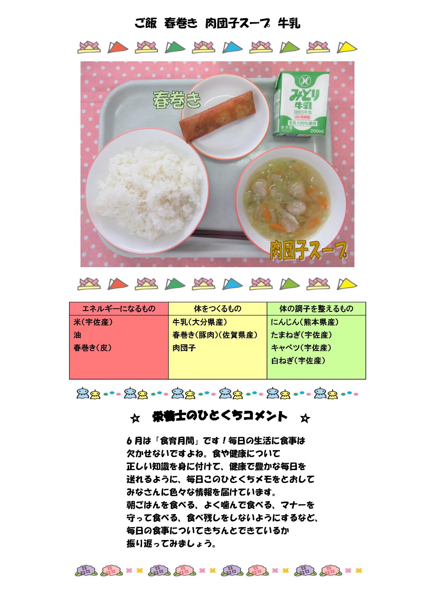 6月29日の給食