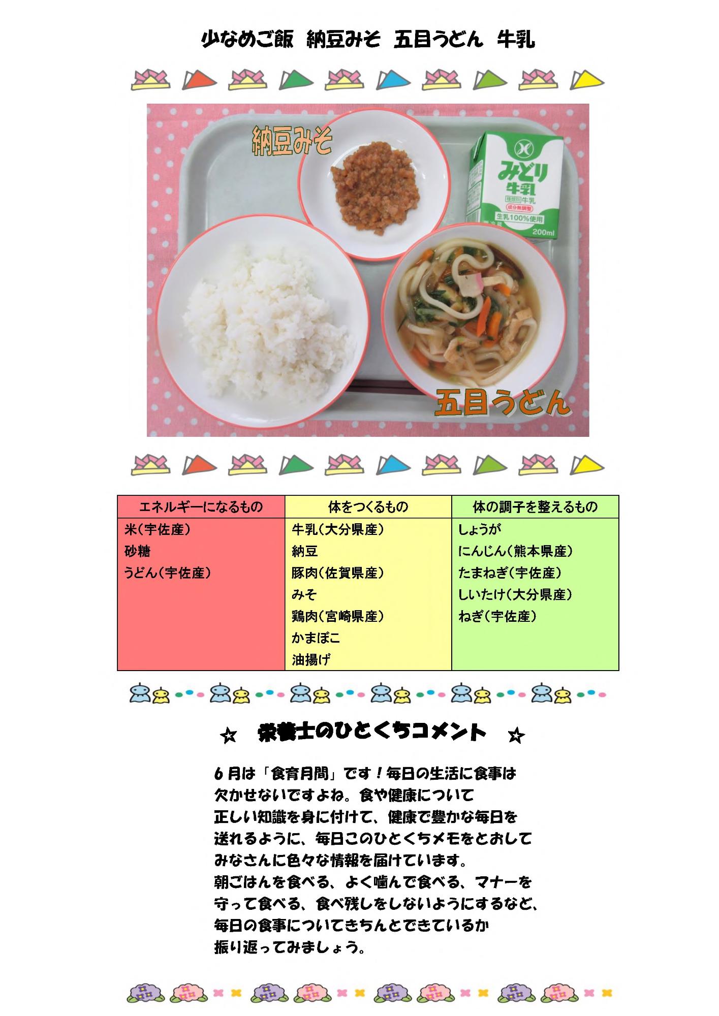 6月29日の給食