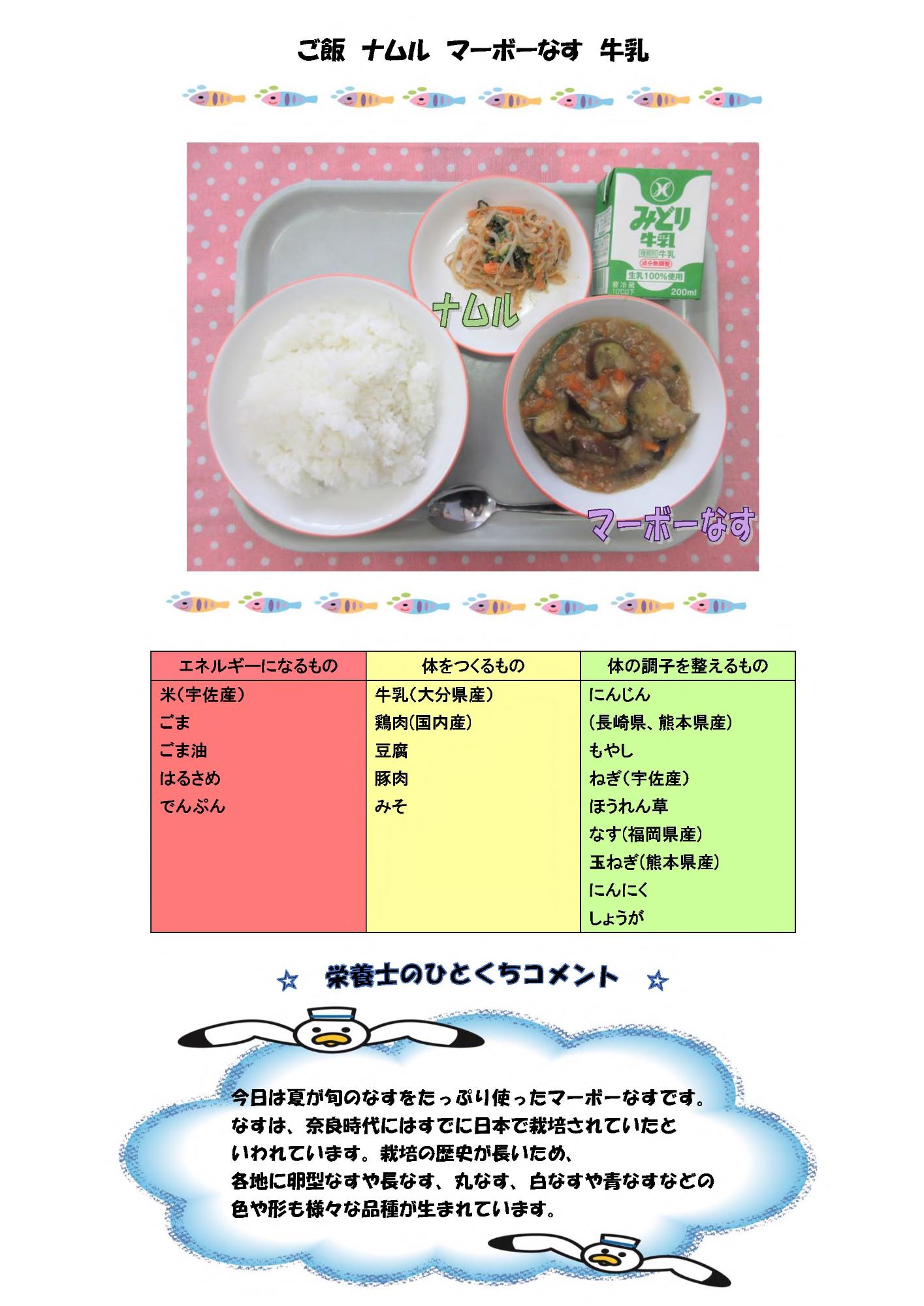 7月6日の給食