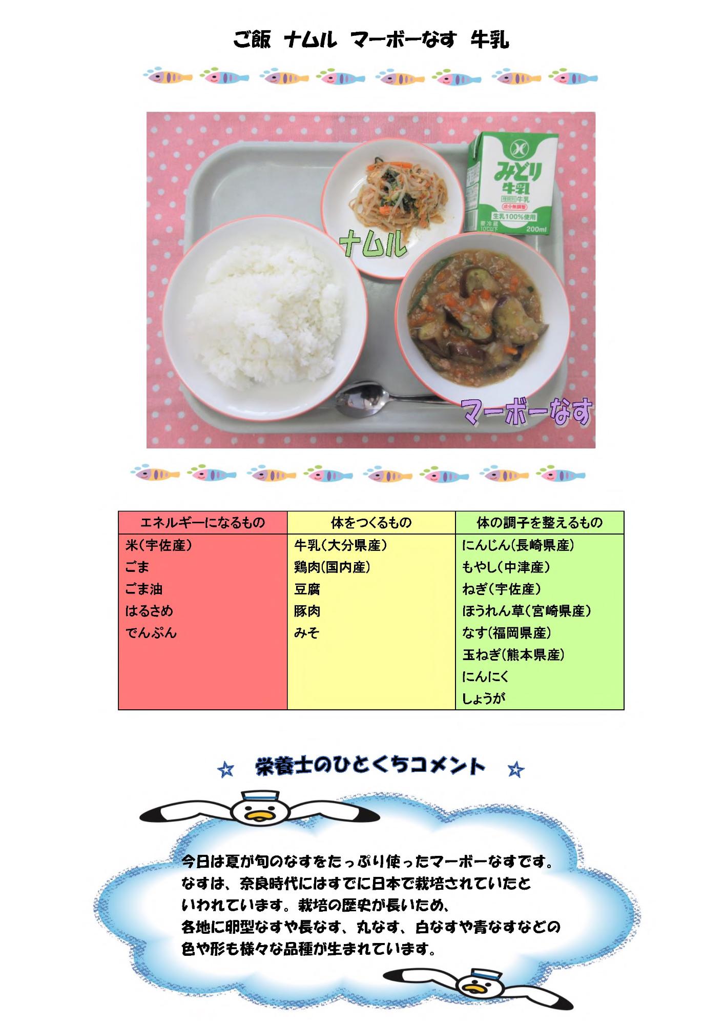 7月7日の給食
