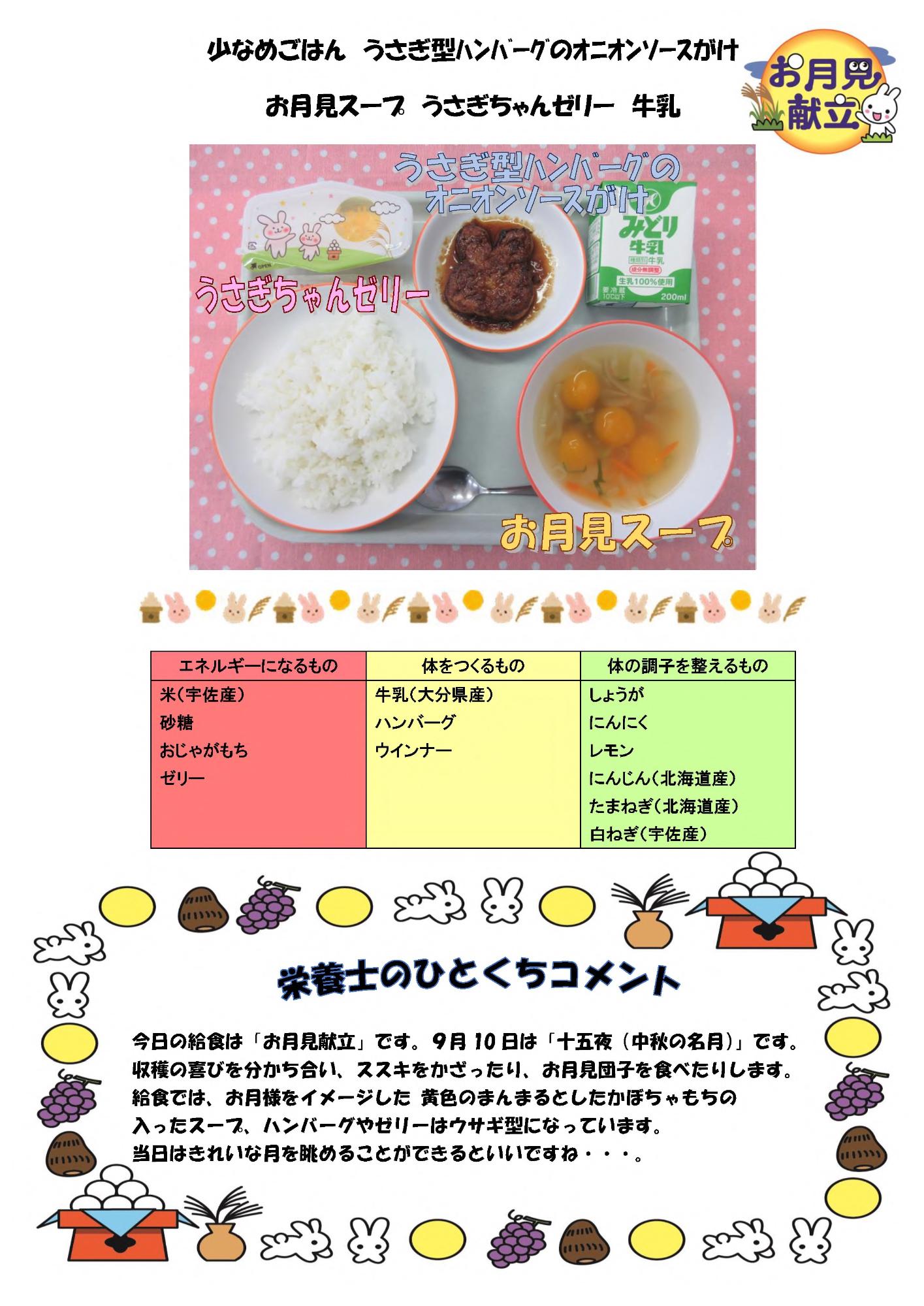 9月7日の給食