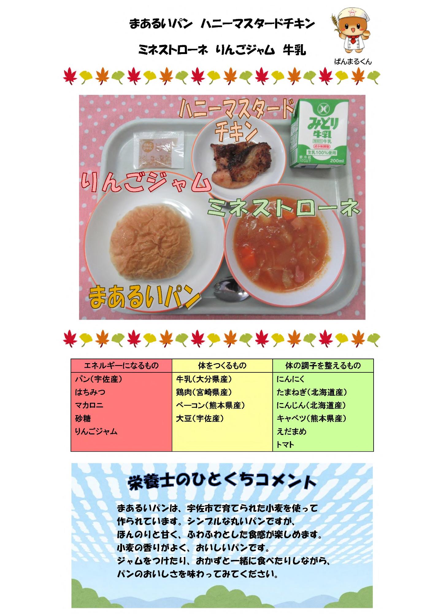 10月21日の給食
