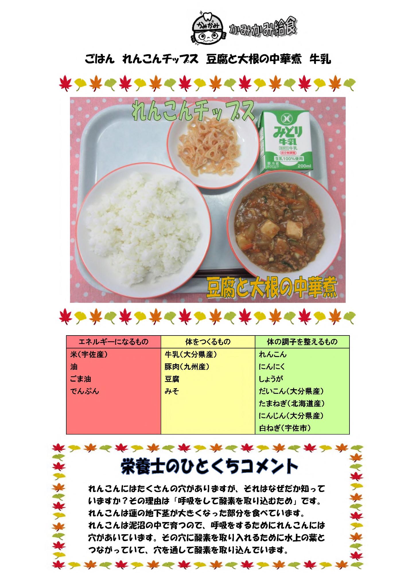 11月15日の給食
