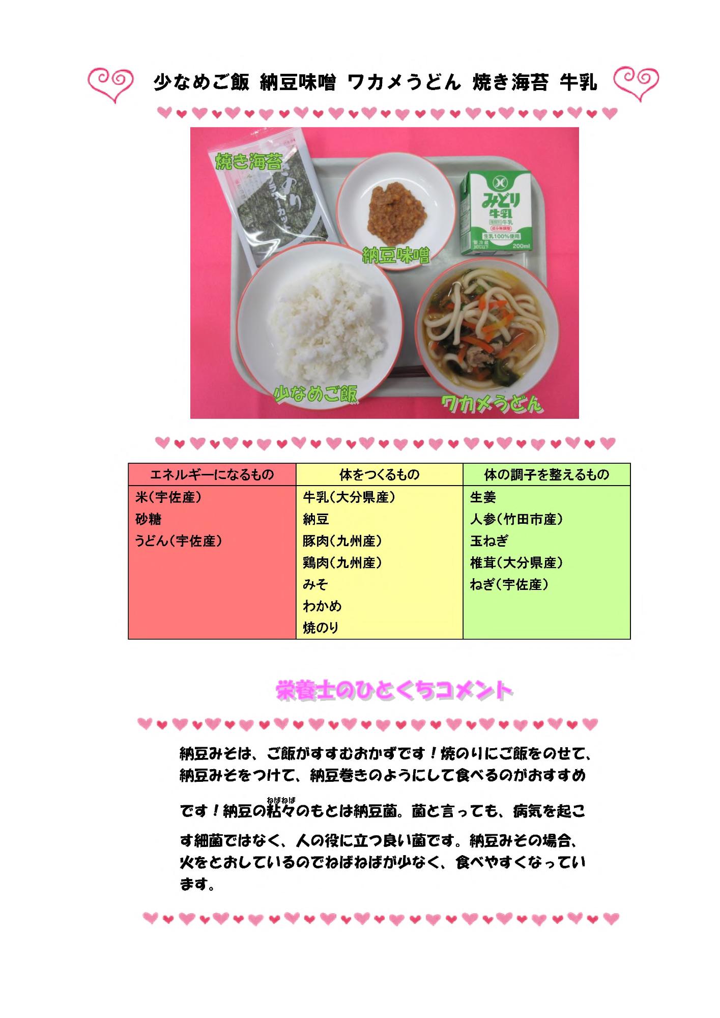 2月14日の給食