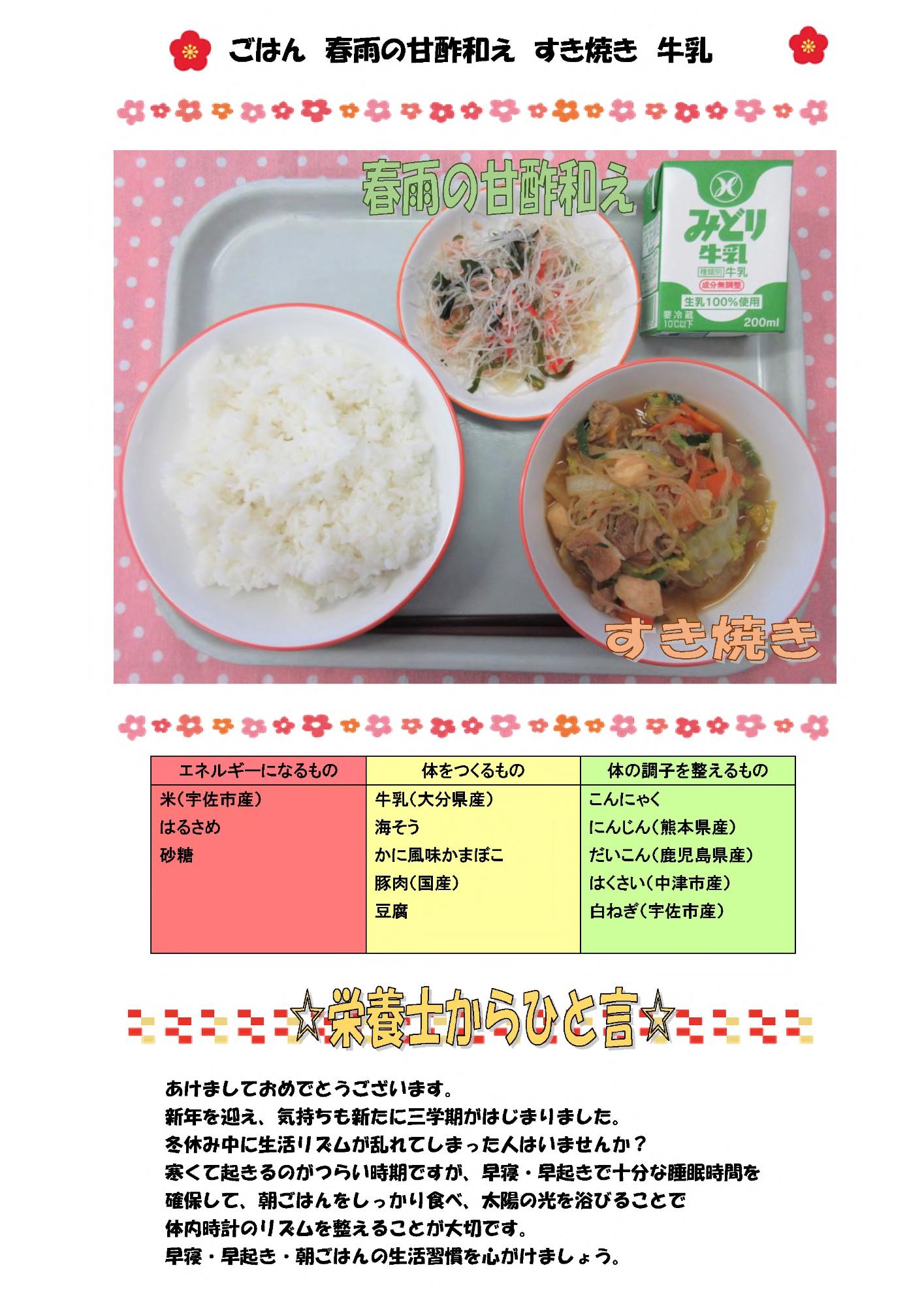 1月10日の給食