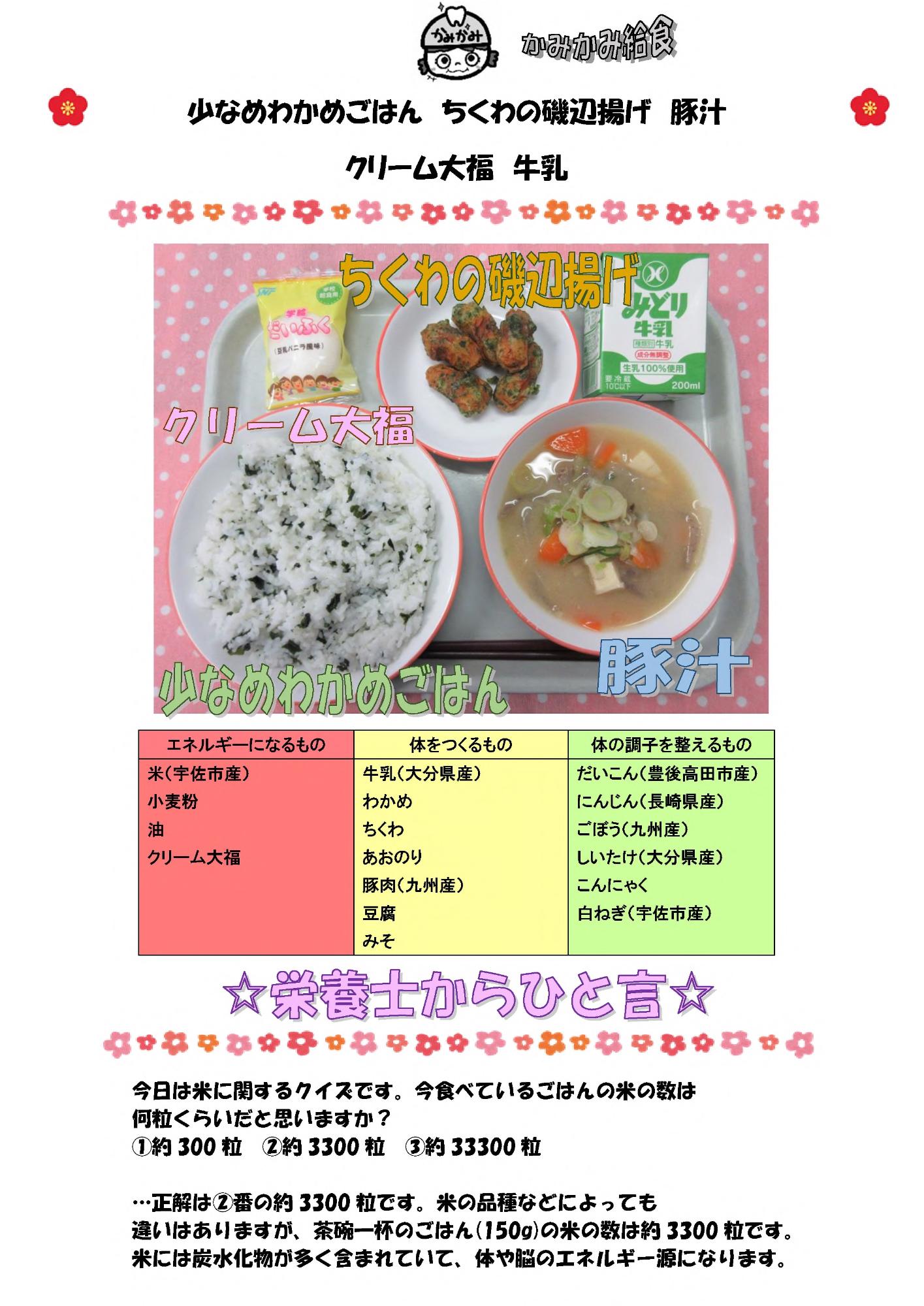 1月19日の給食
