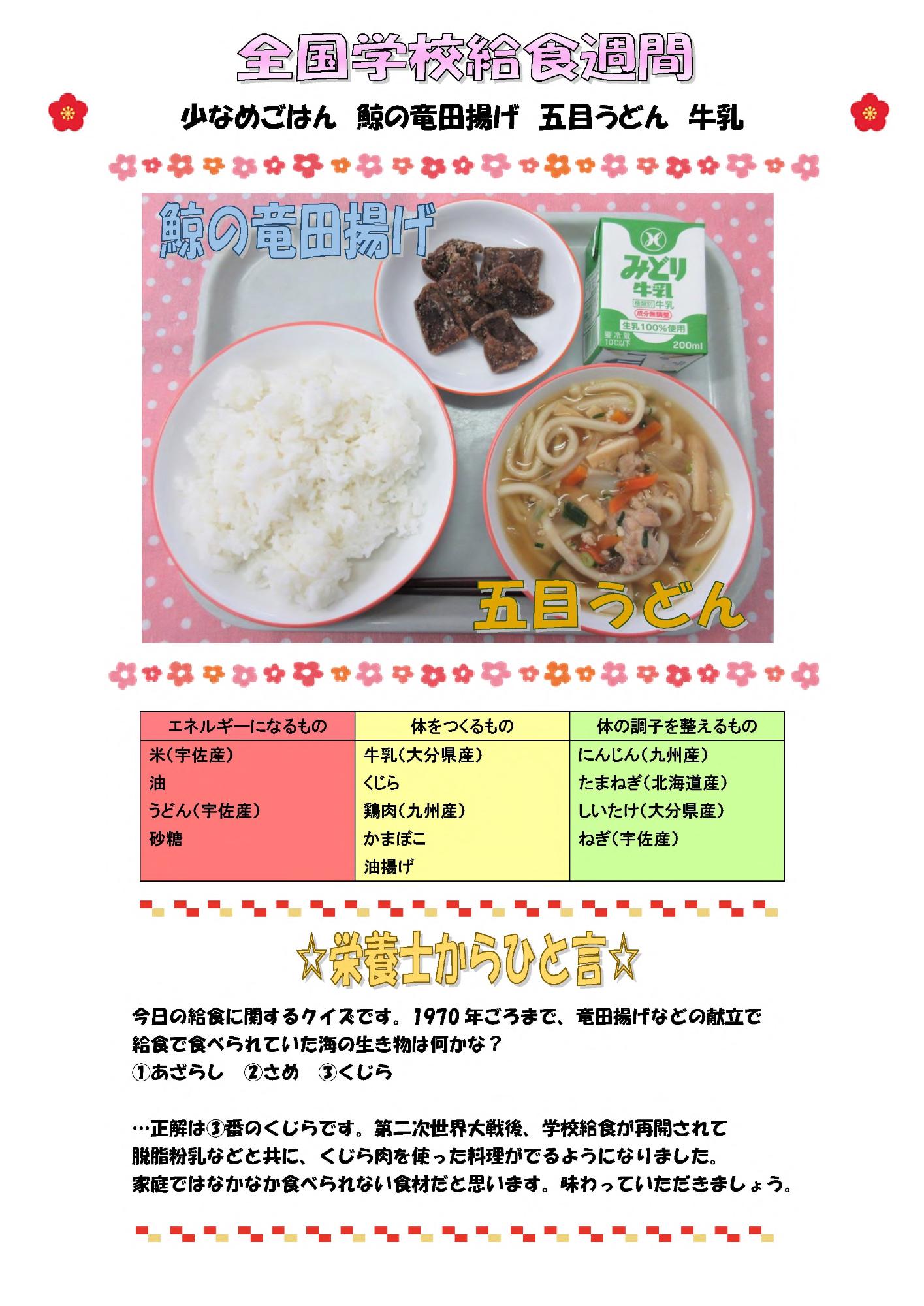 1月26日の給食