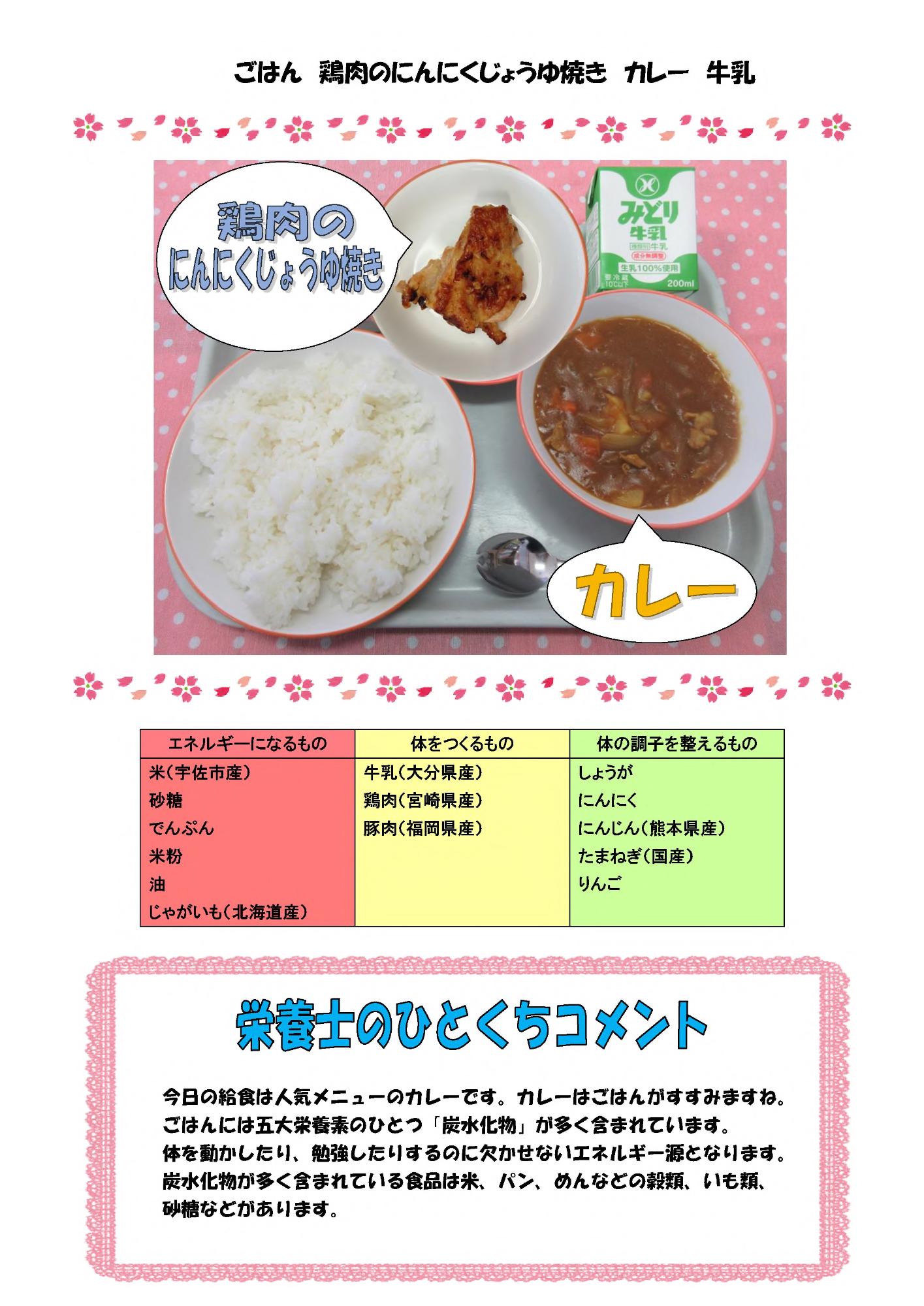 3月2日の給食