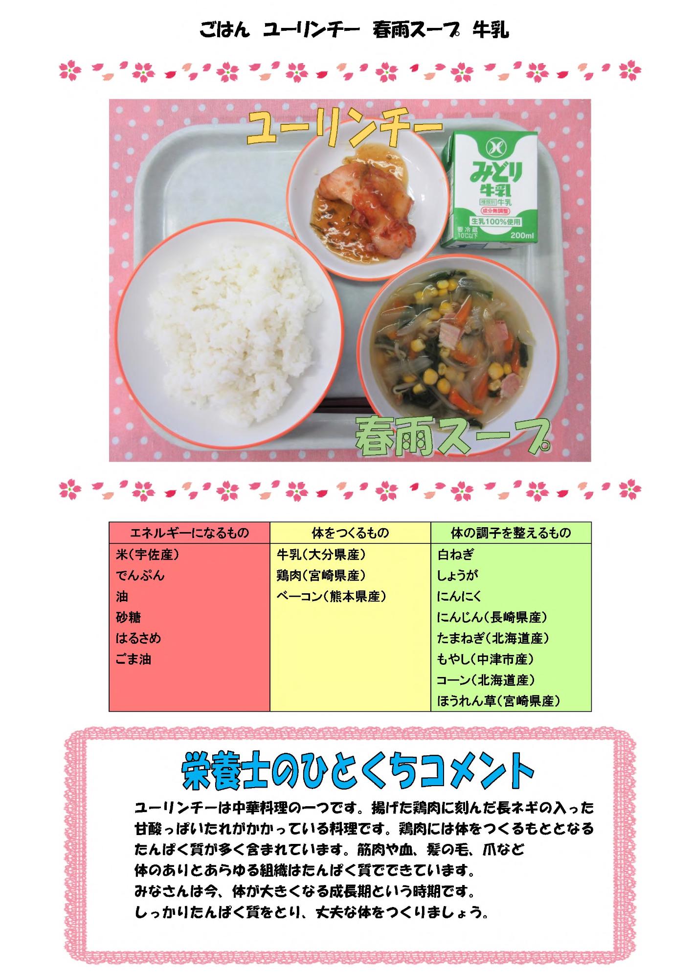 3月14日の給食