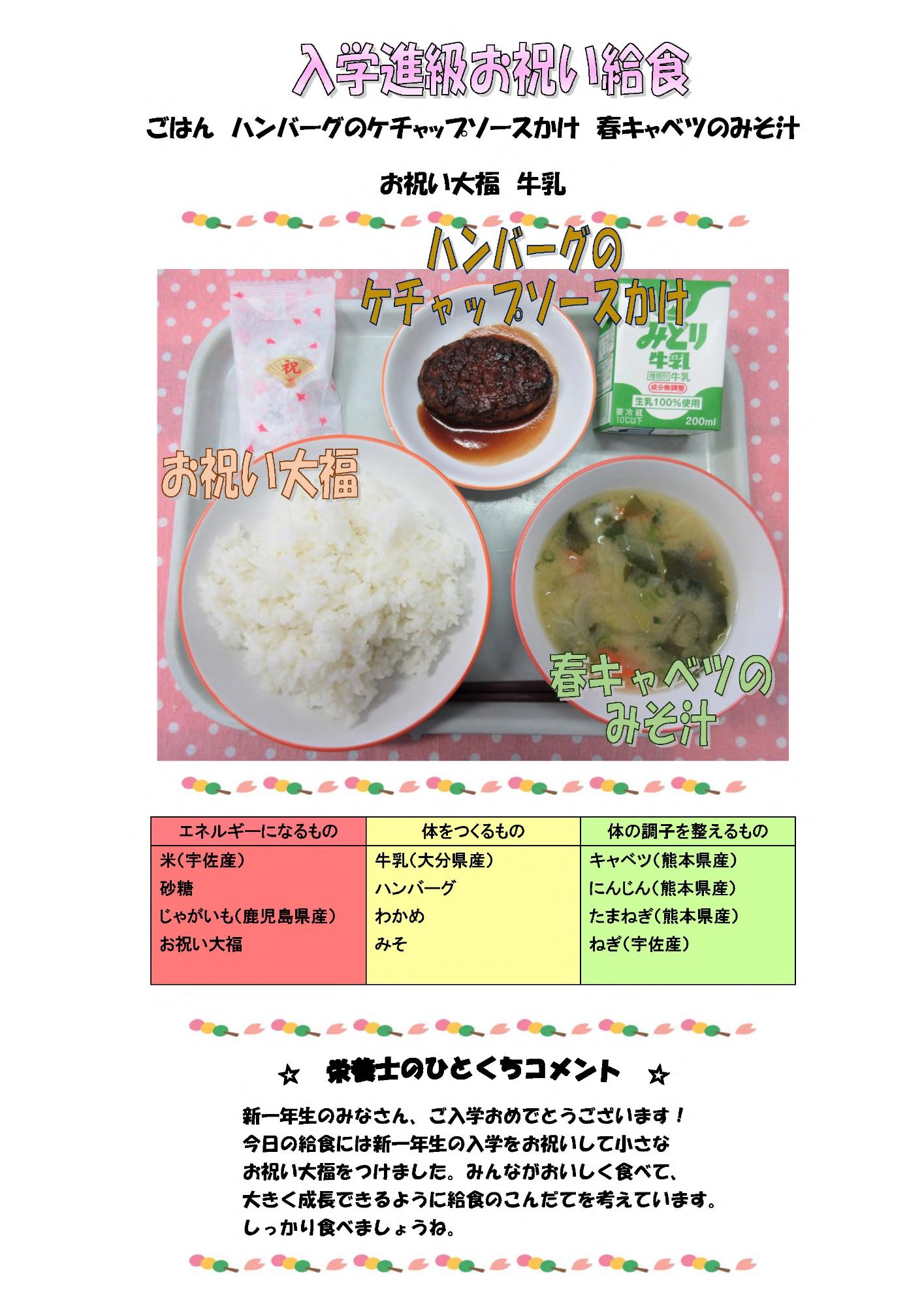 4月14日の給食