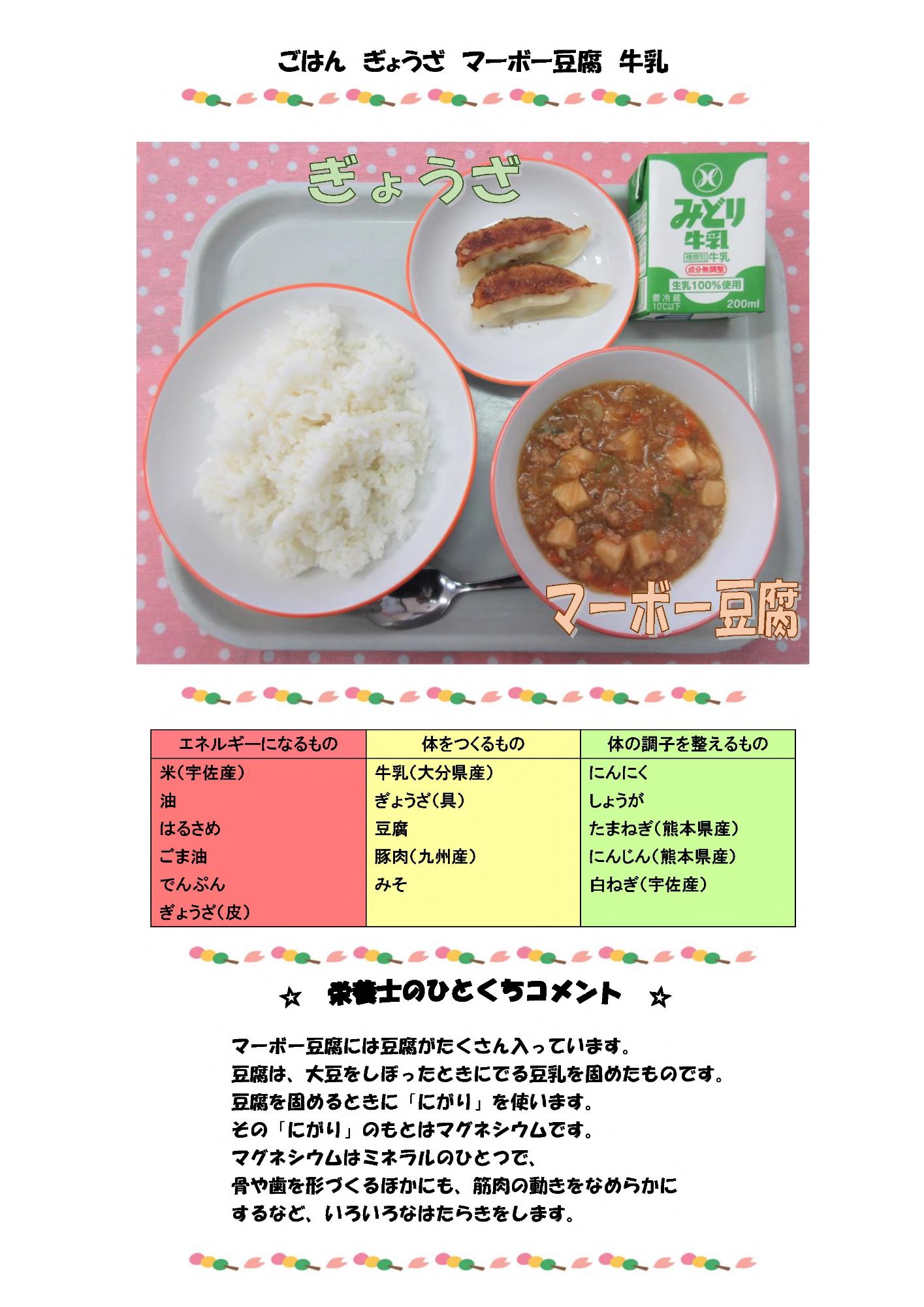4月20日の給食