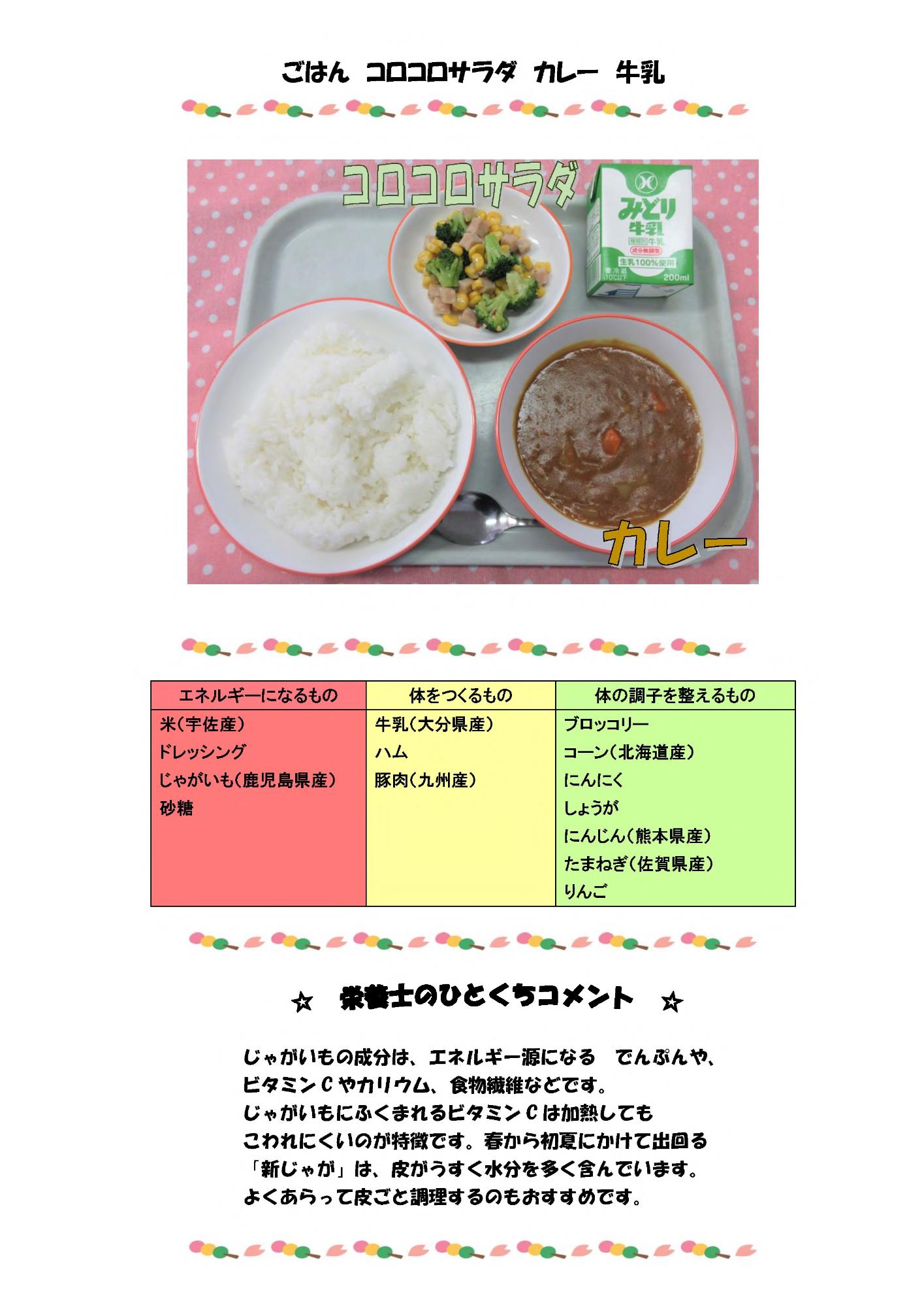 4月24日の給食