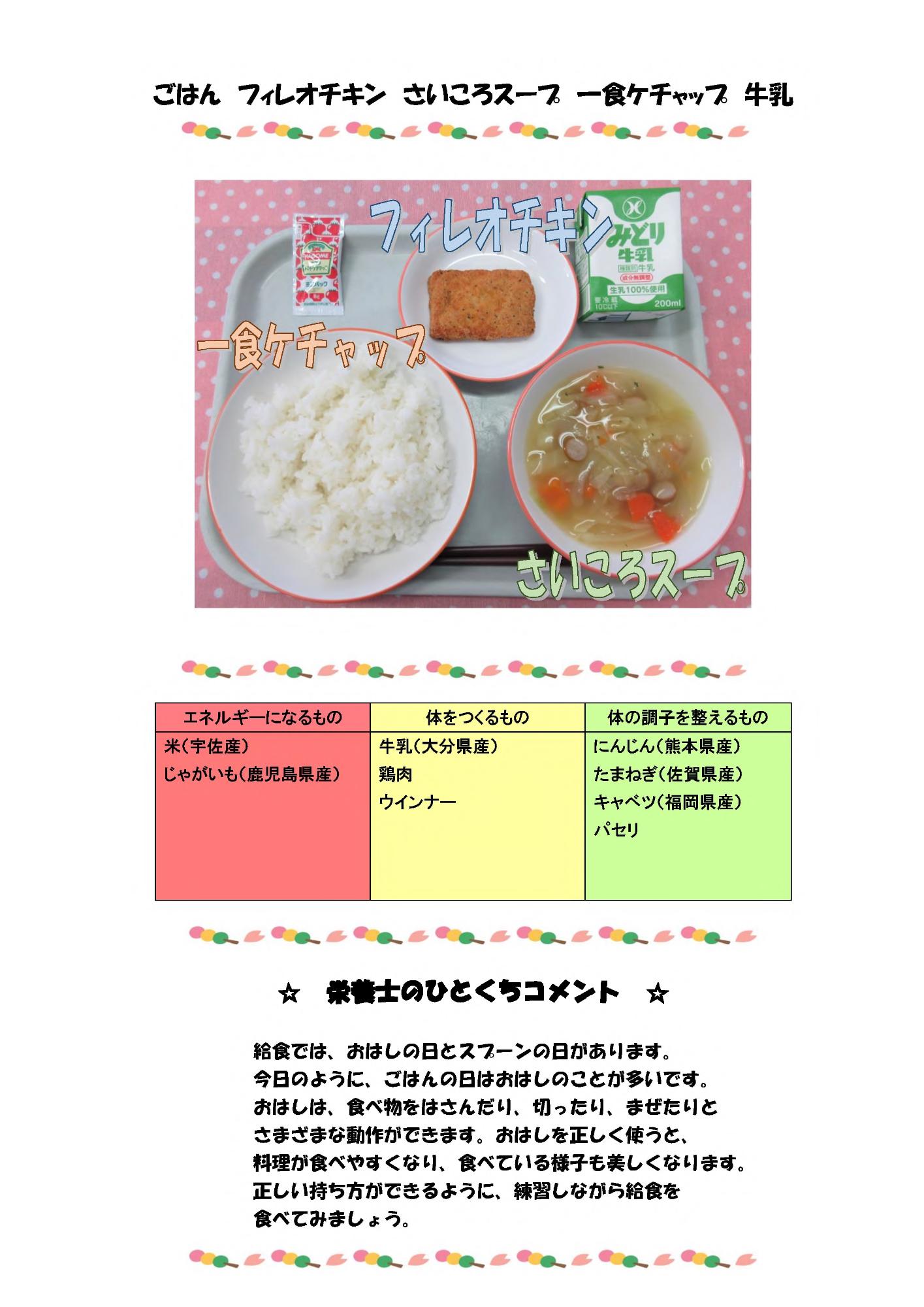 4月28日の給食