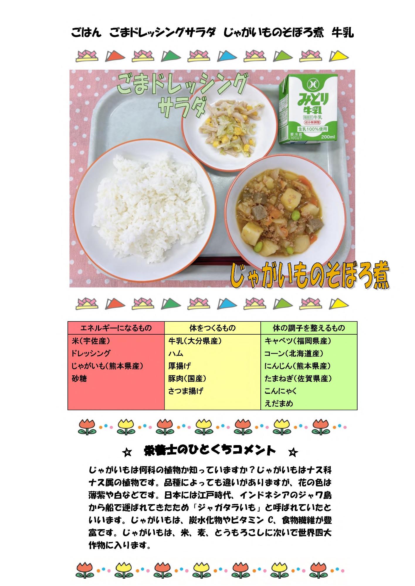 5月29日の給食
