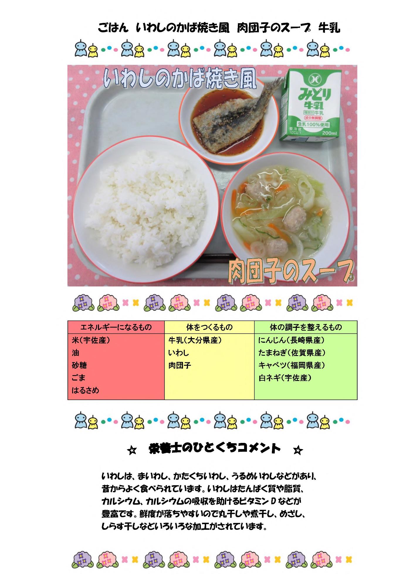 6月7日の給食