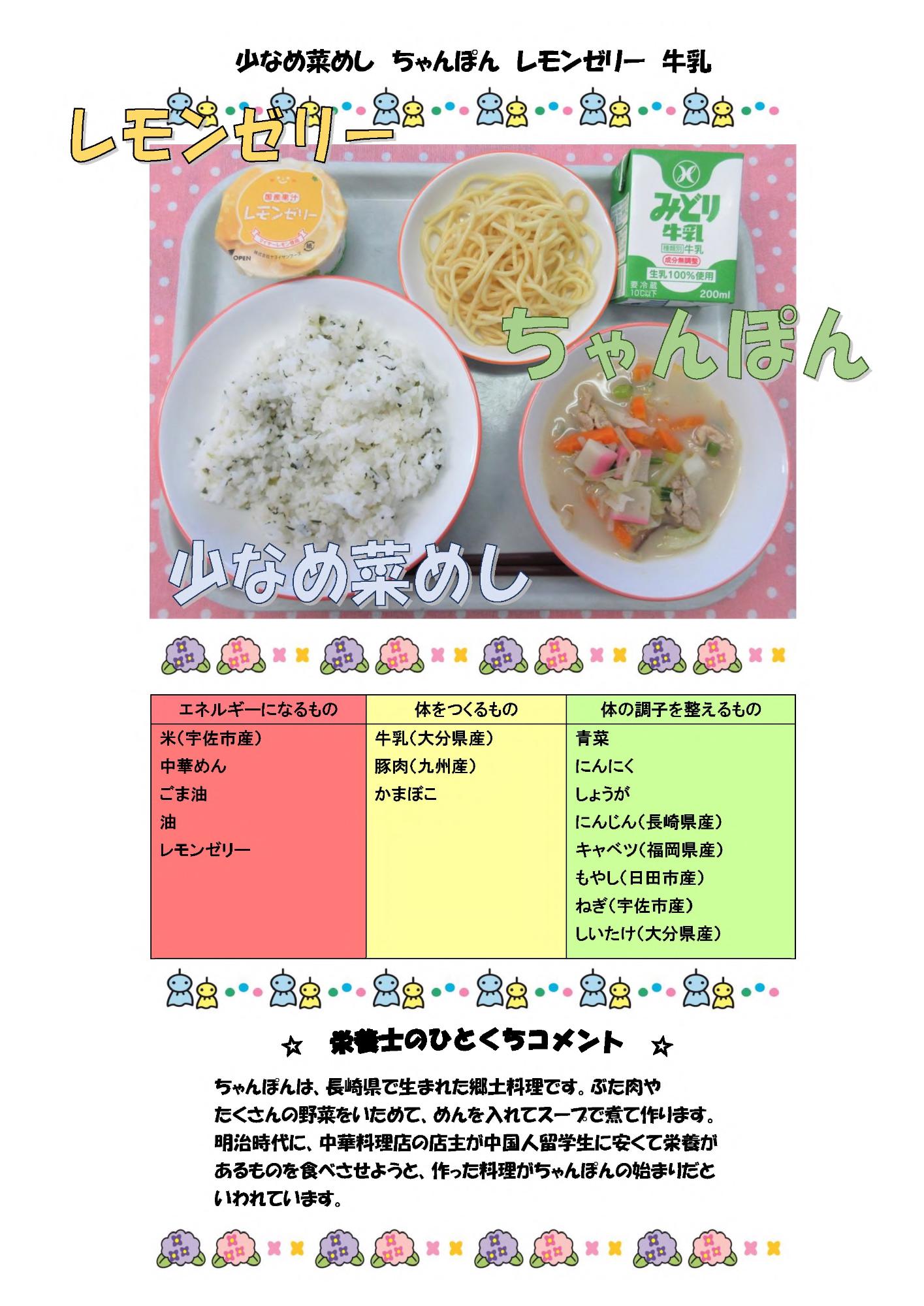6月20日の給食