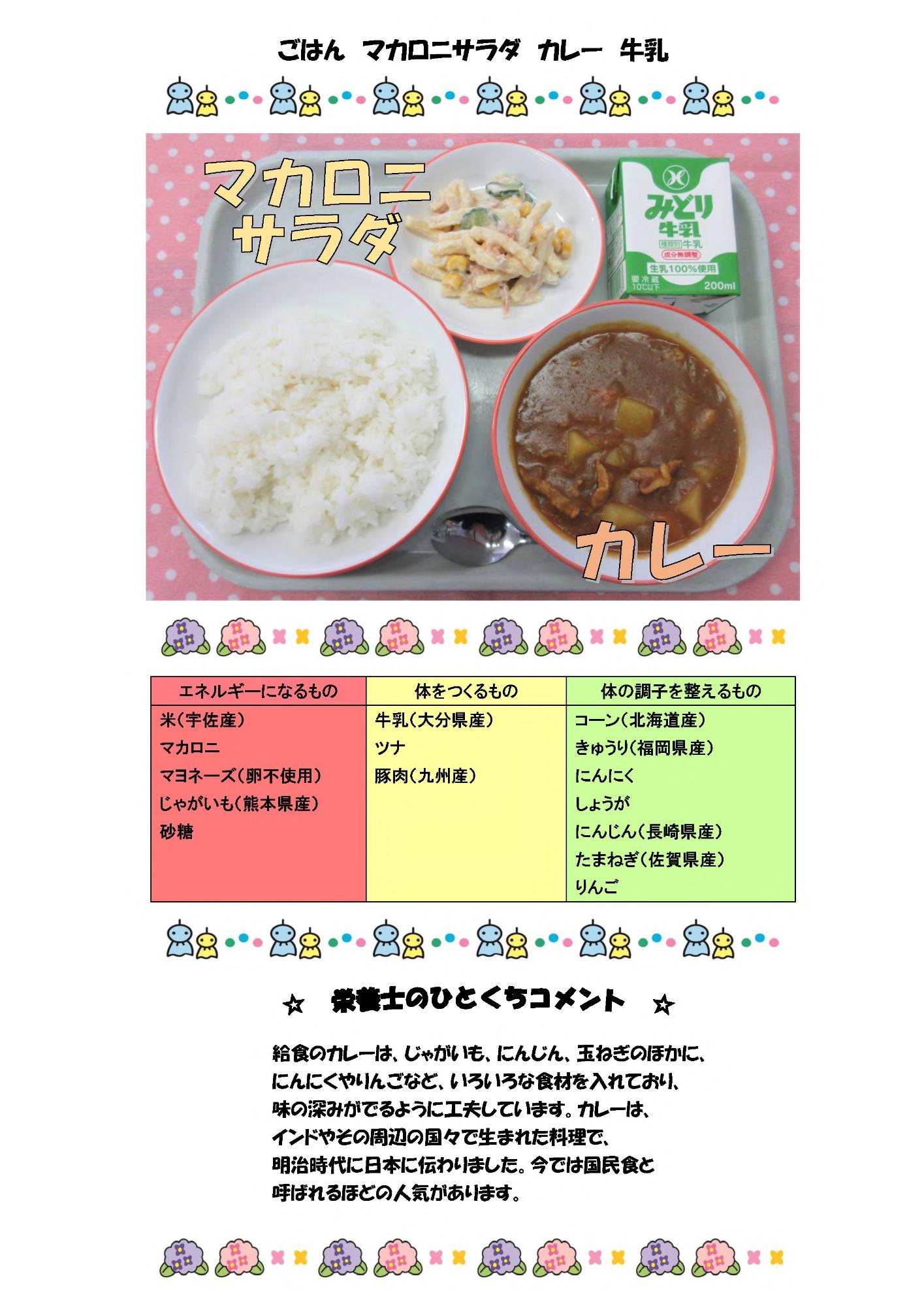 6月26日の給食
