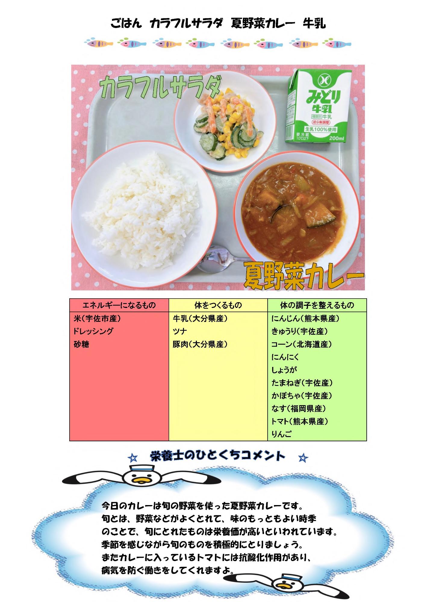 7月13日の給食