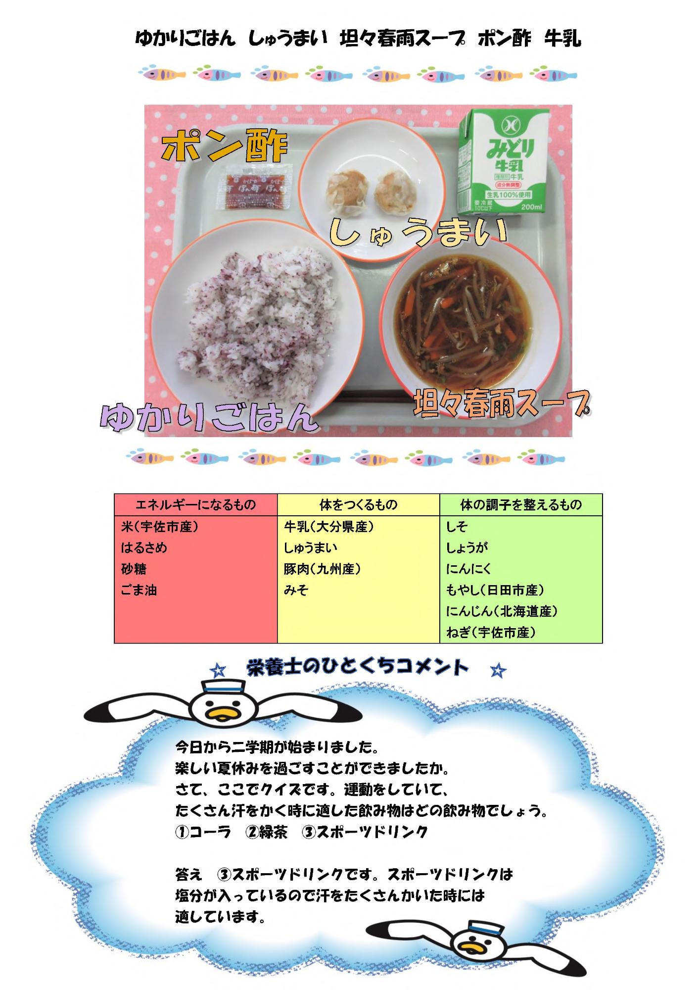 8月25日の給食