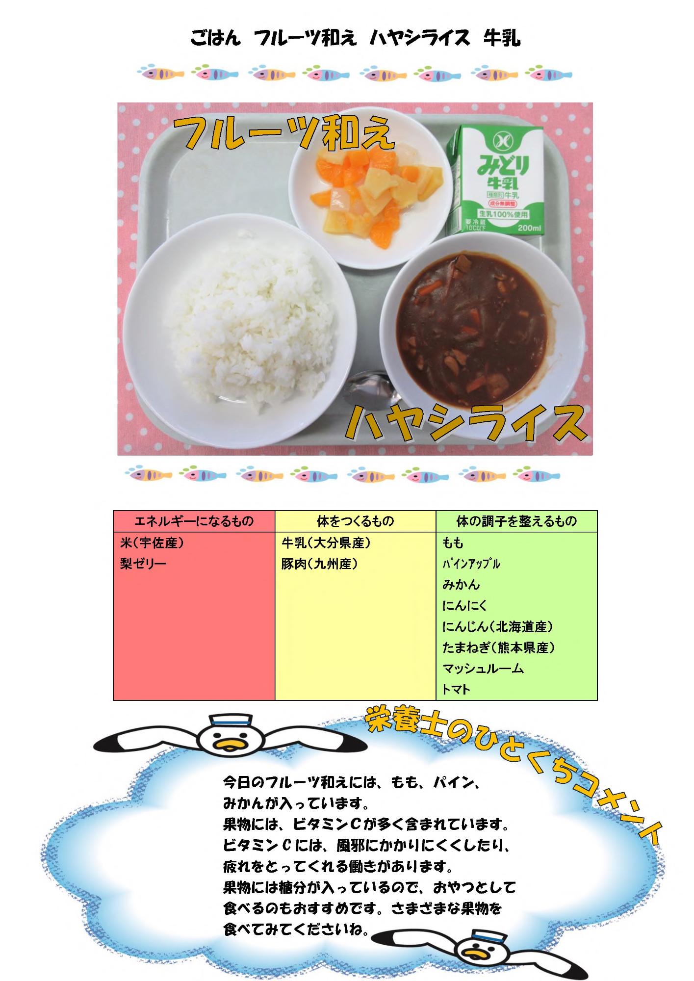 8月28日の給食