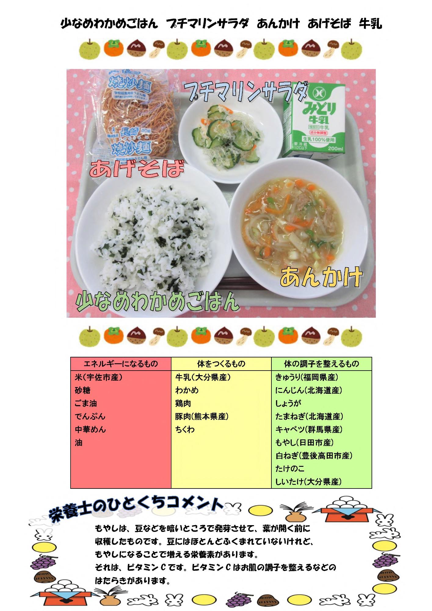 9月7日の給食