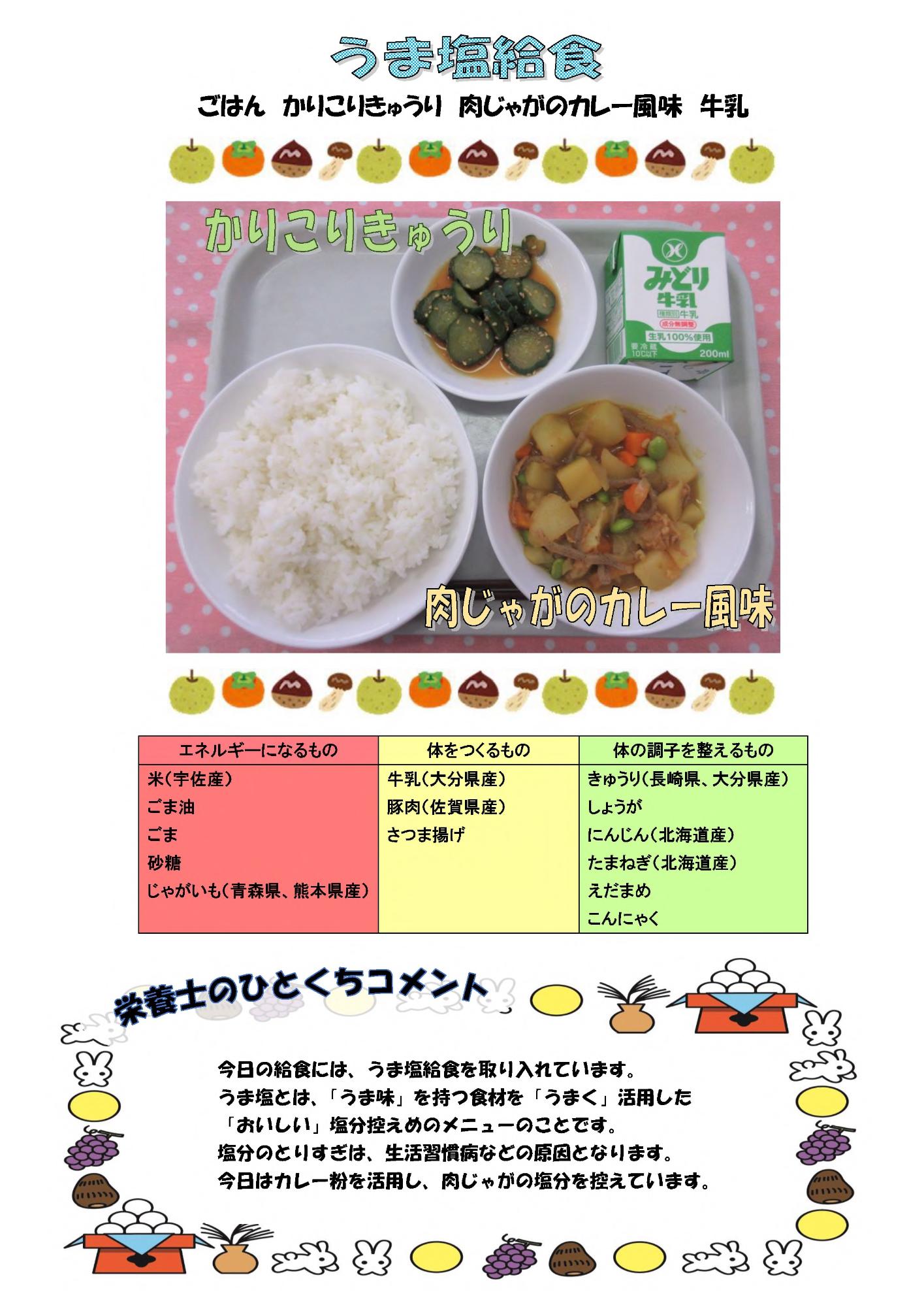 9月12日の給食