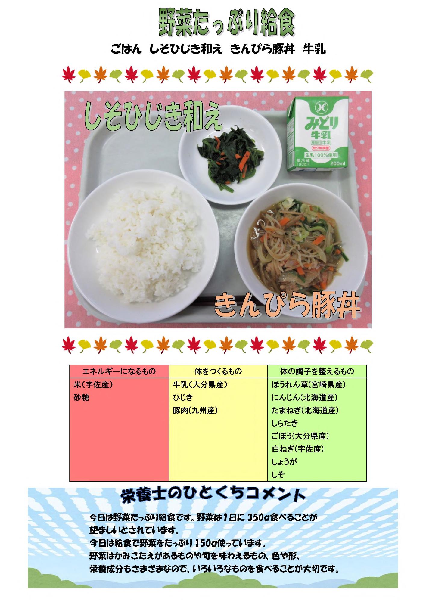 10月12日の給食