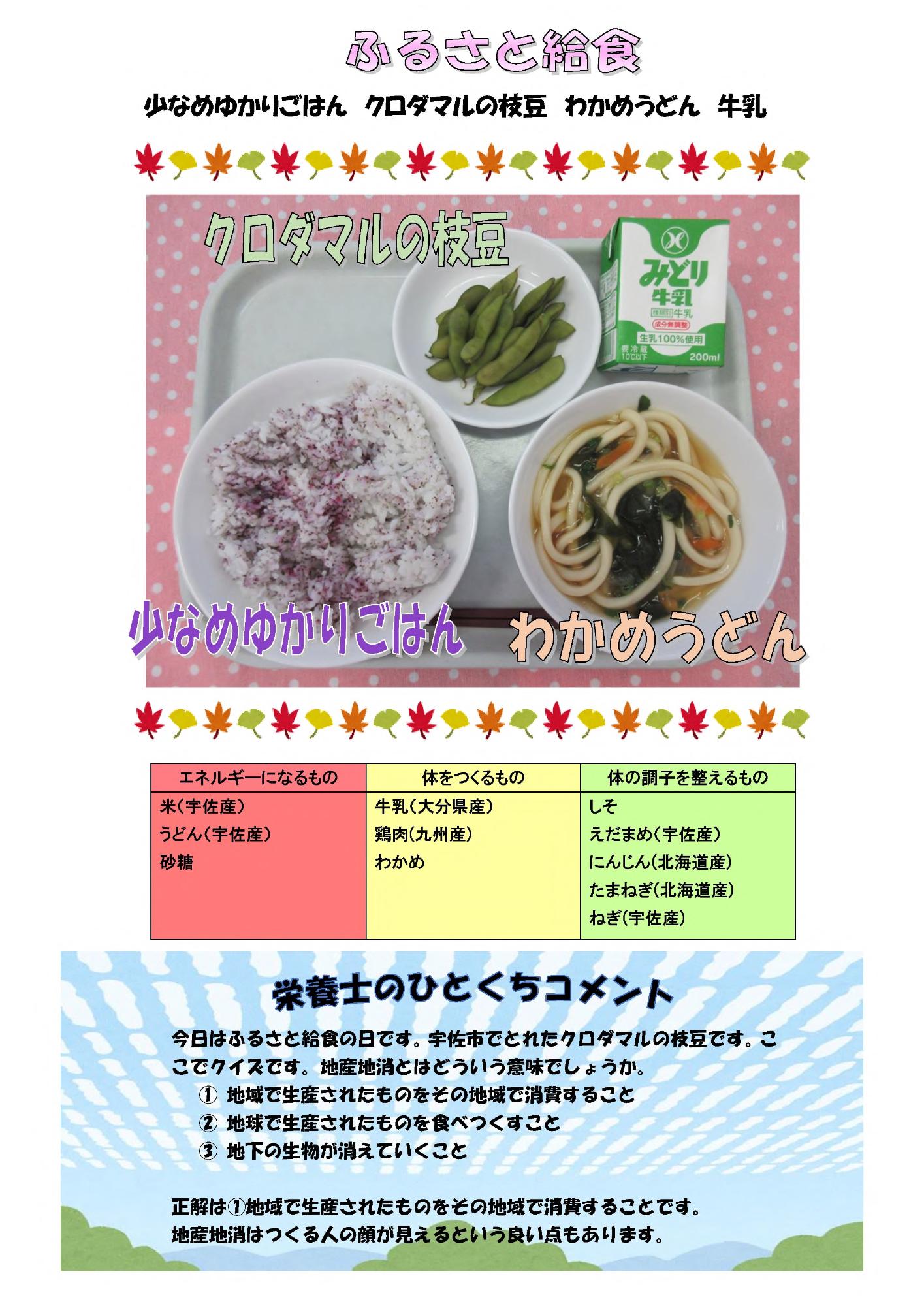 10月19日の給食