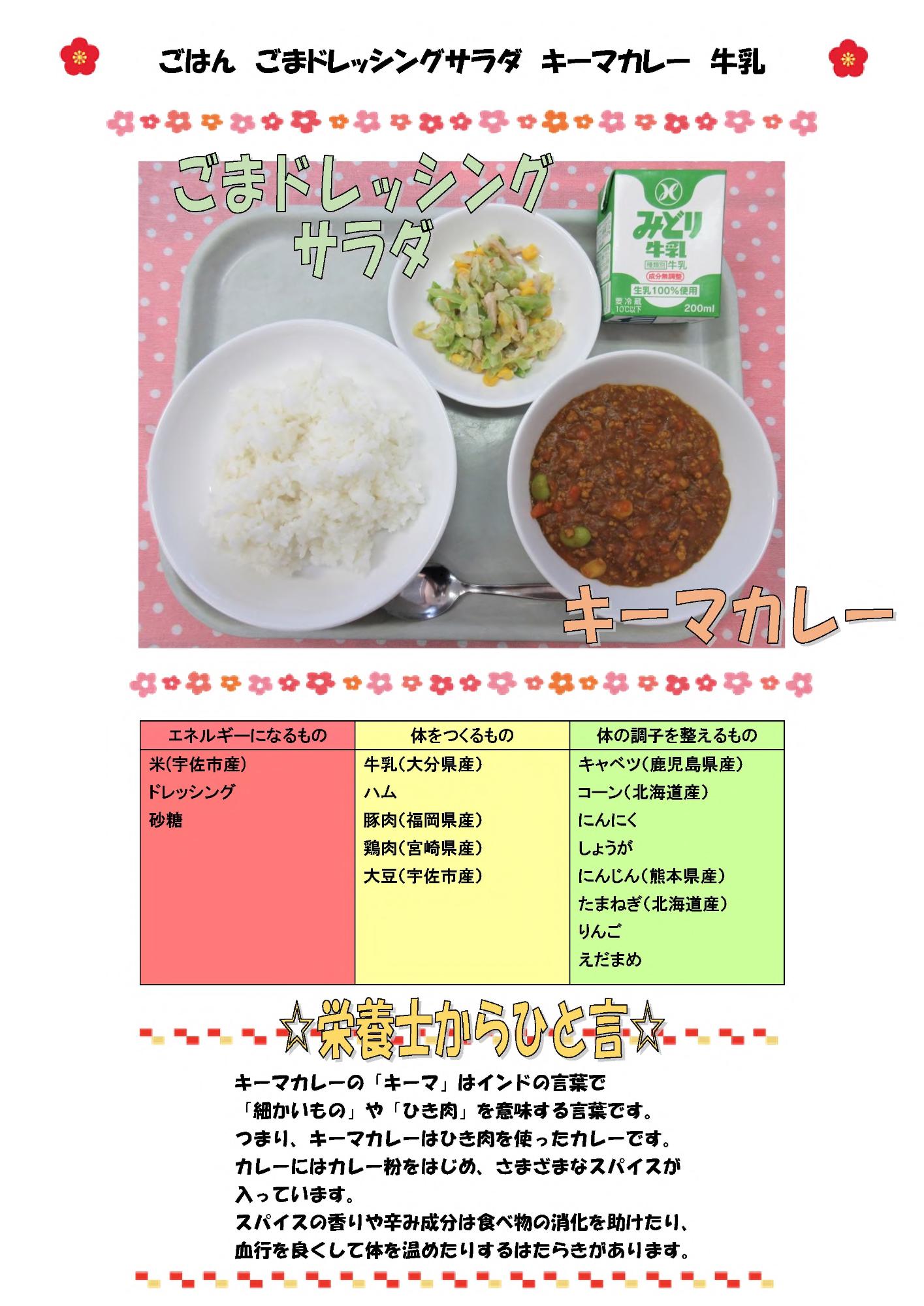 1月20日の給食