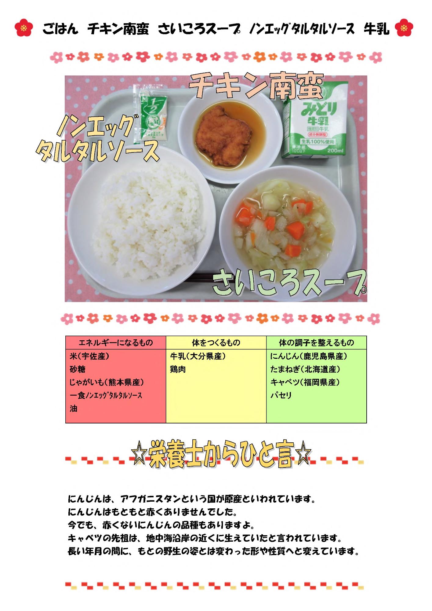 1月25日の給食