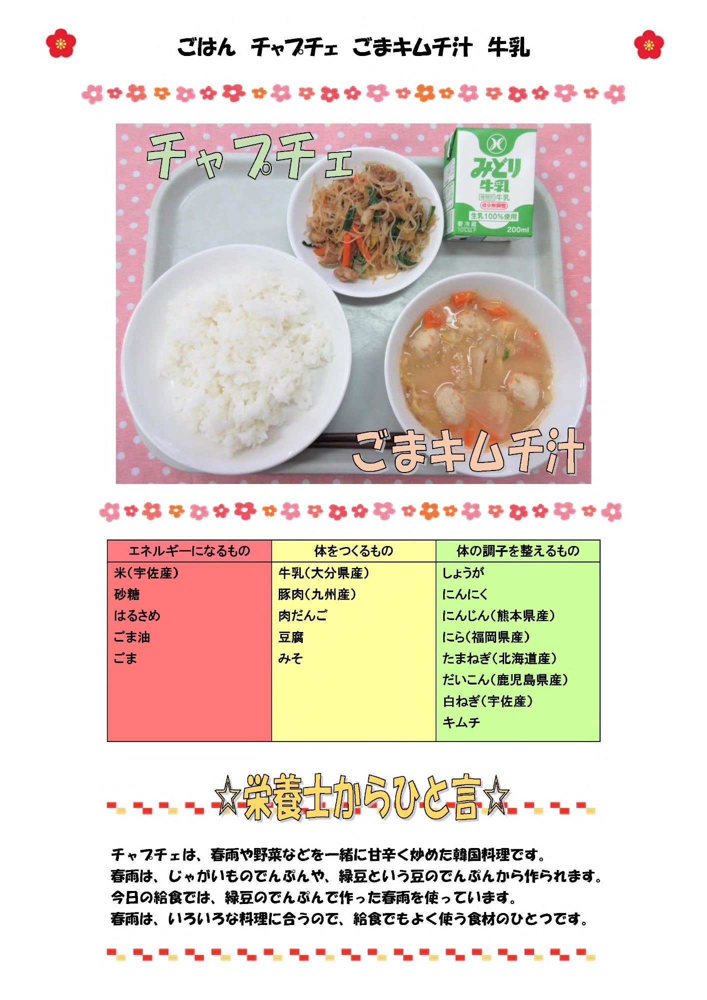 1月26日の給食