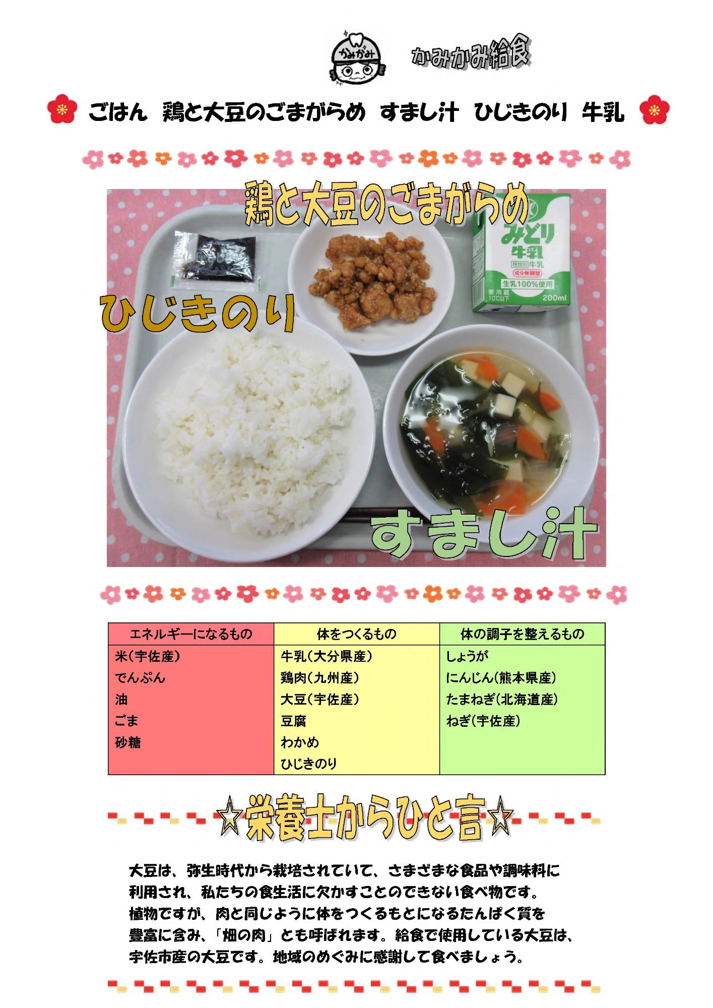 1月29日の給食