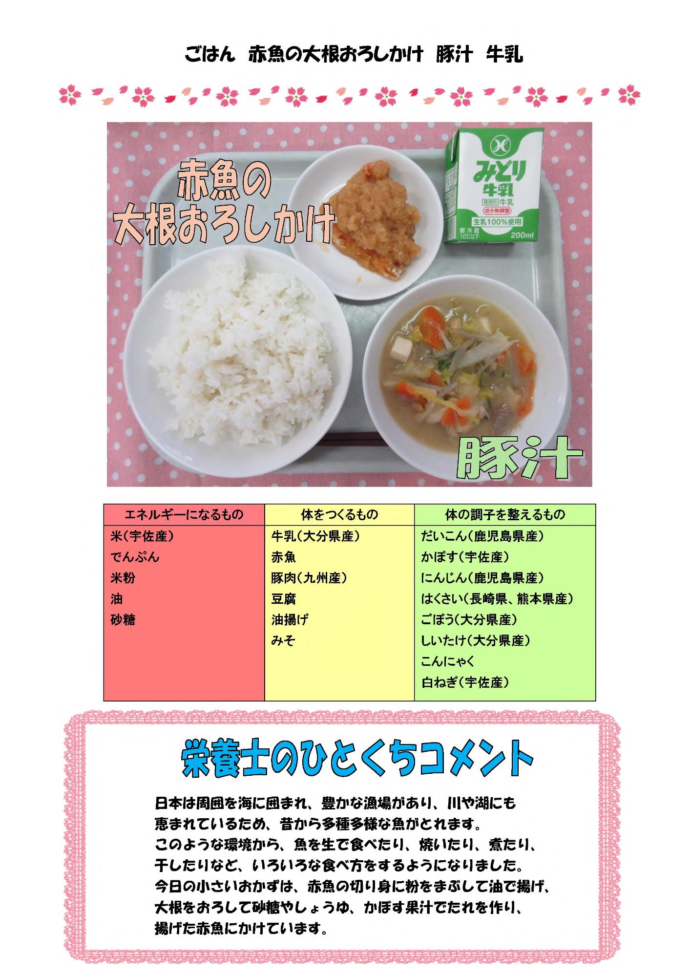3月4日の給食