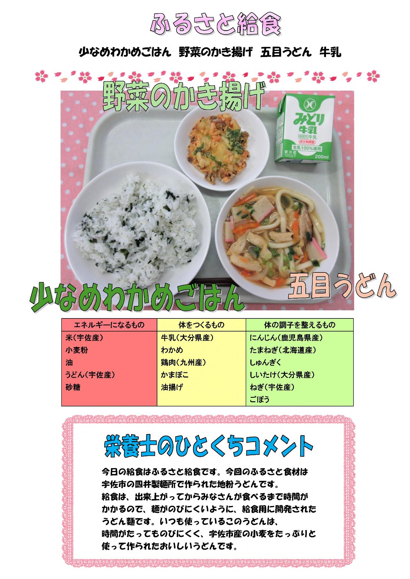 3月8日の給食