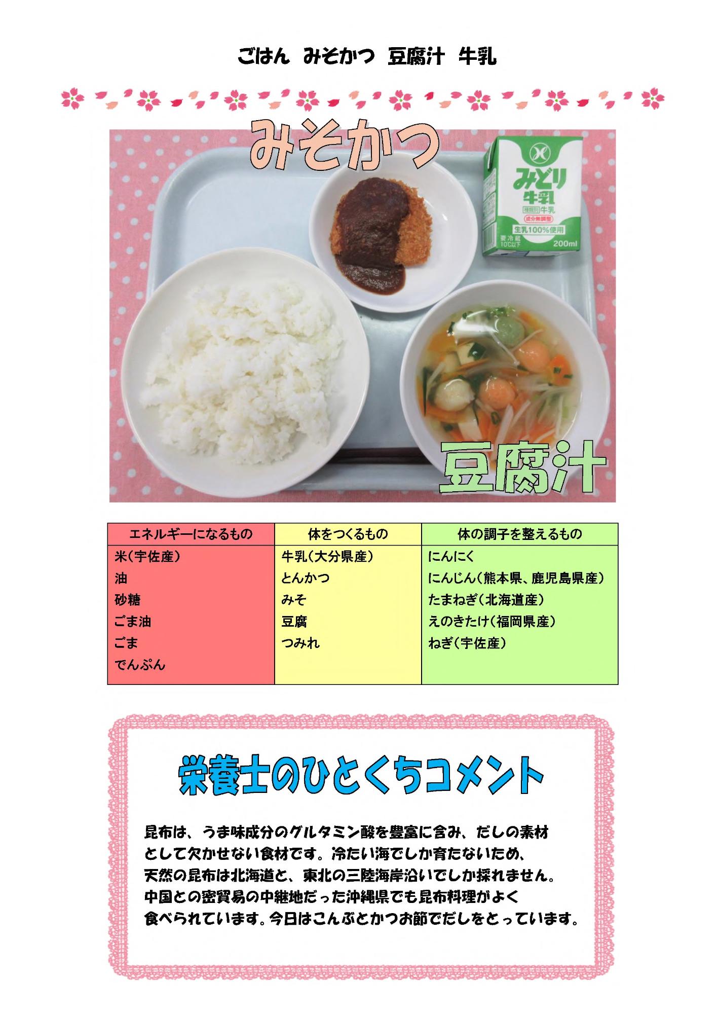 3月15日の給食