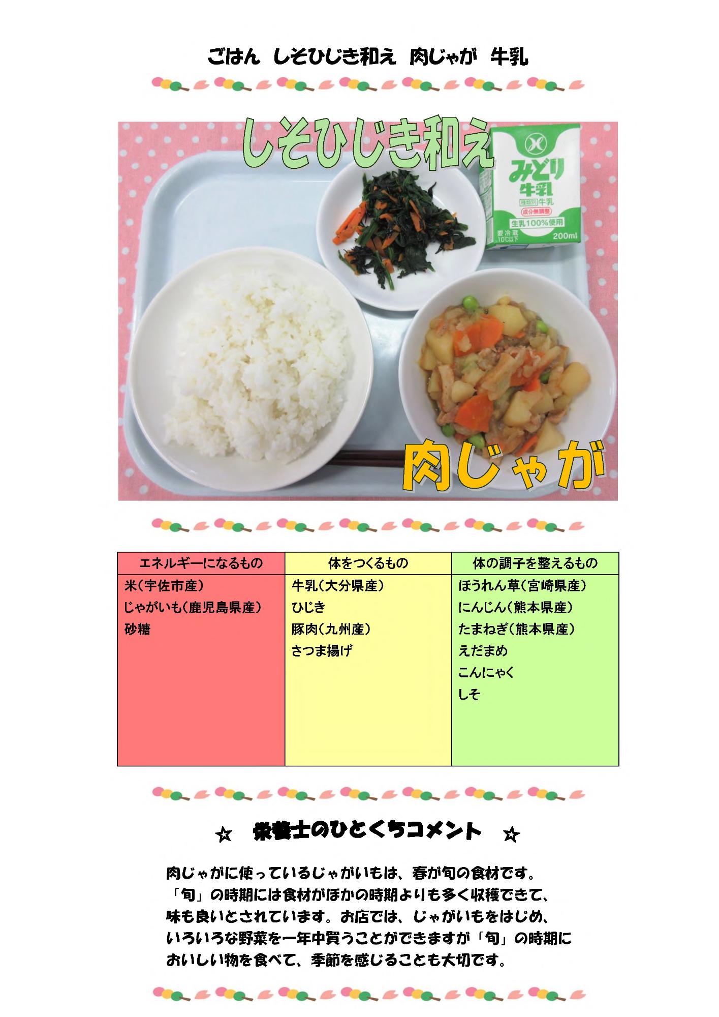 4月9日の給食